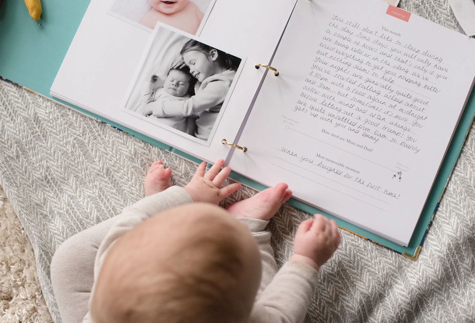 Luxury Baby Record Book Modern Design — Tribe & Story