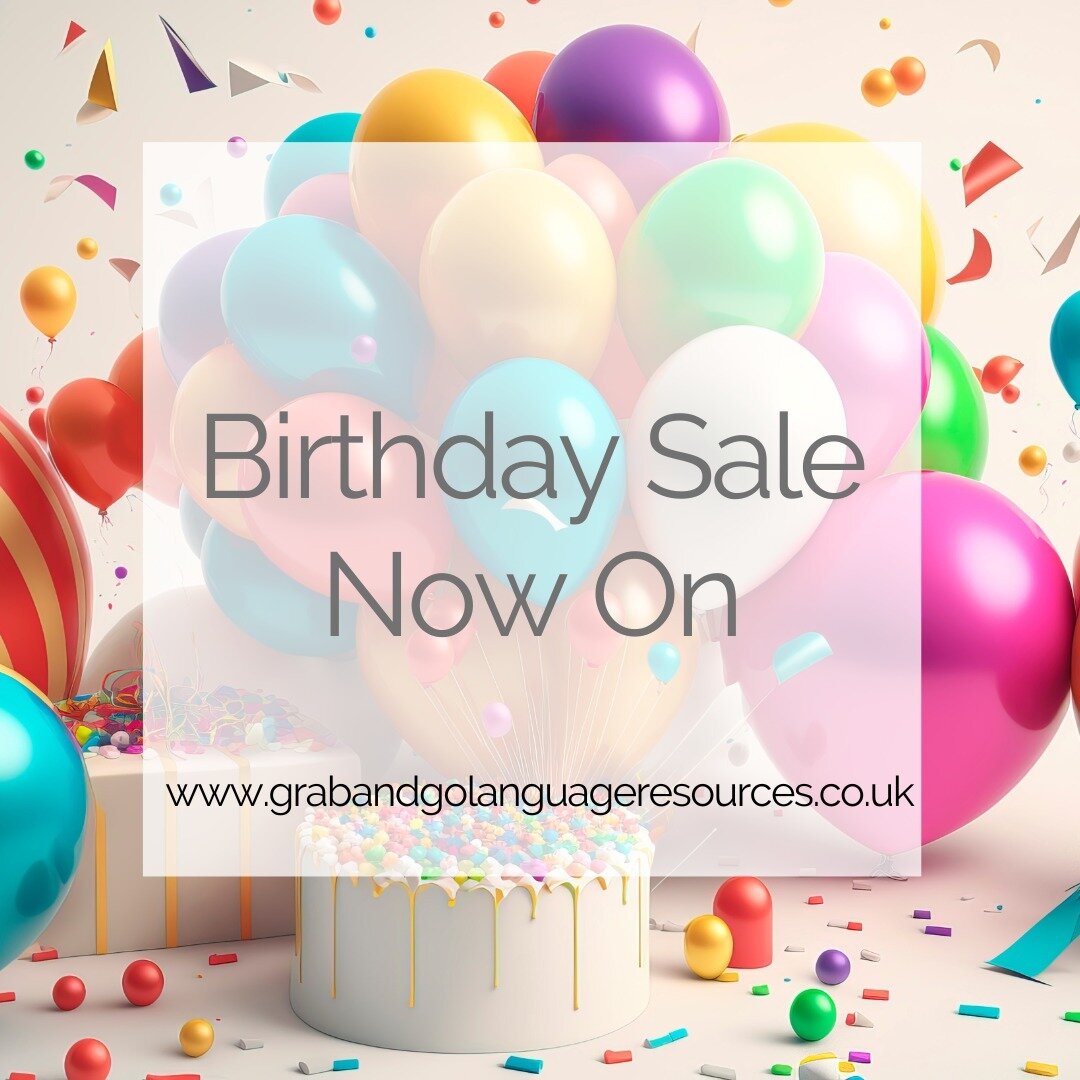 Birthday Sale

Grab &amp; Go is 2 tomorrow!!

I'm so grateful for all the support I've received - and to celebrate I've got some very special offers for you - read the latest newsletter to find out about them

Click the link in the bio

#frenchteache