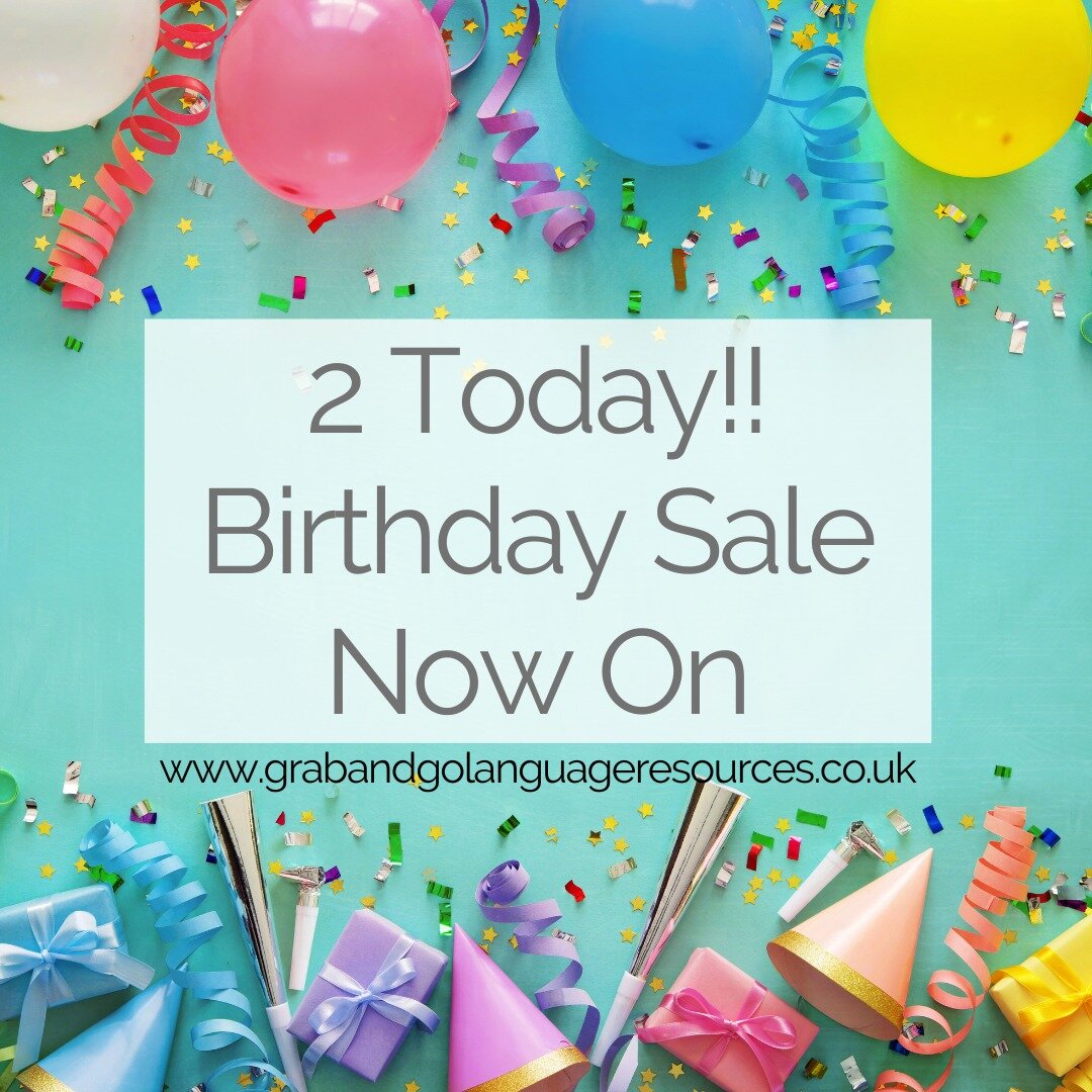 Grab &amp; Go is 2 today!!

Happy Birthday to us!!

Thank you so much to everyone who has supported us from the beginning. It's been an absolute blast - long may it continue!

As a present there is 50% off everything in the shop for today only - that