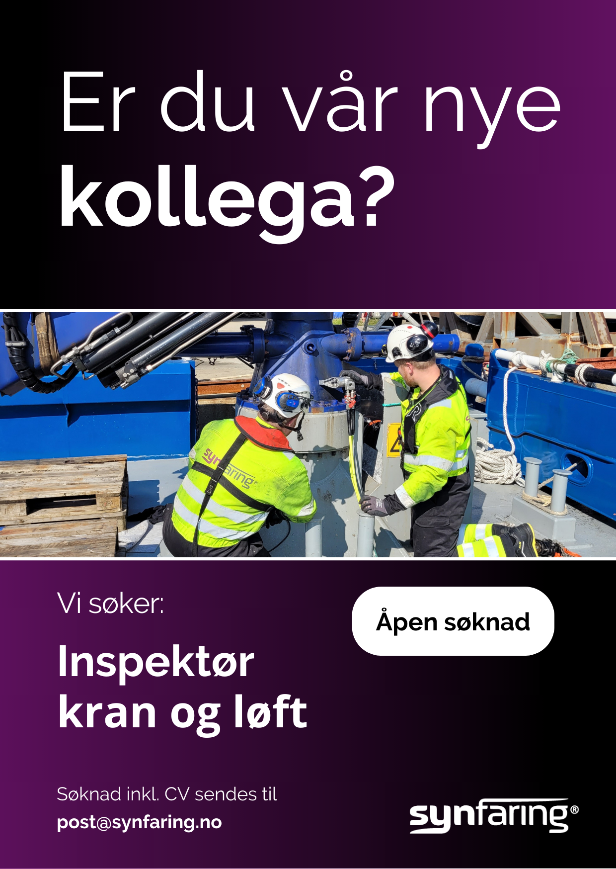 Stillingsannonse_kran og løft-Synfaring AS