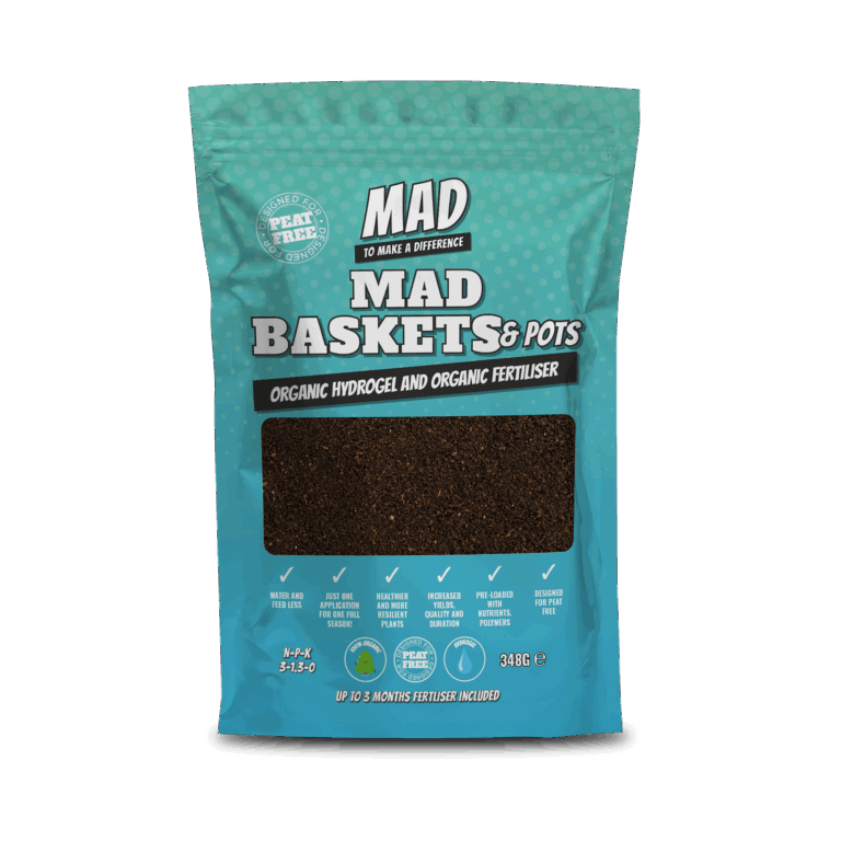 MAD Baskets & Pots - organic hydrogel and fertiliser 348g pouch