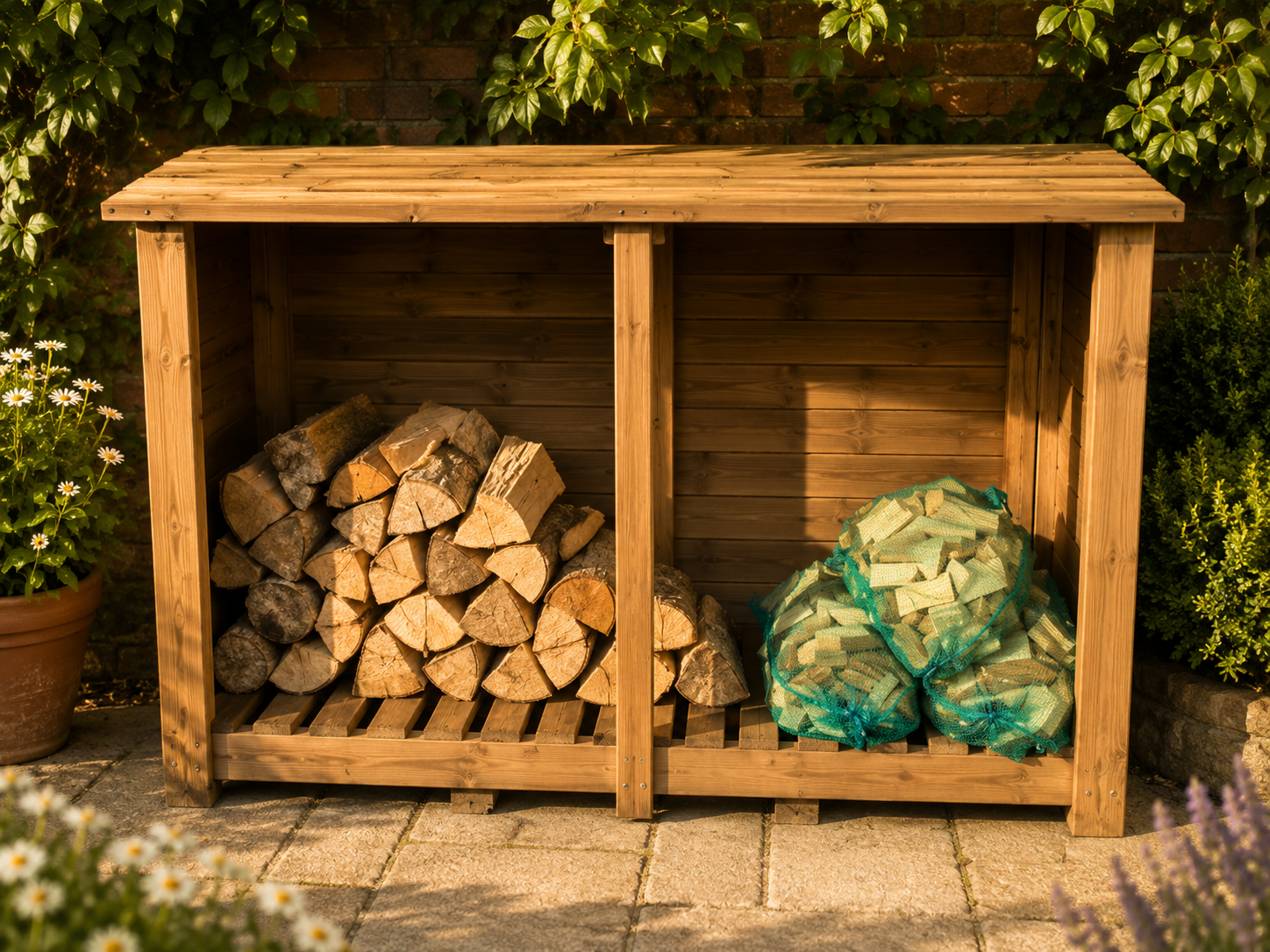 Heavy Duty Wooden Log Store