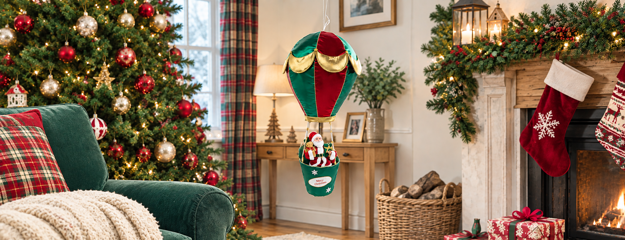 110cm Hot Air Balloon Santa