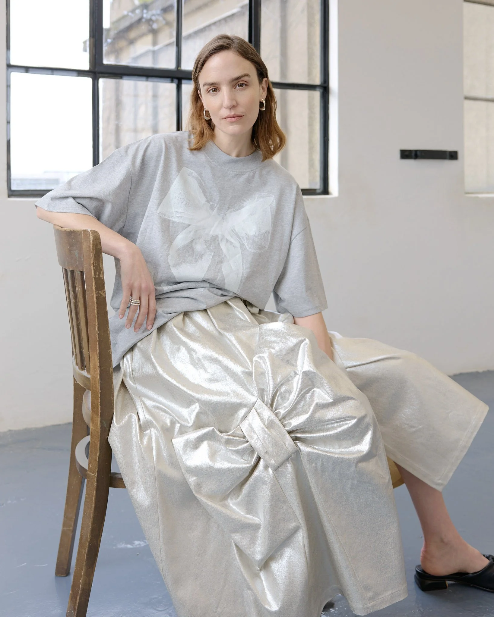 Bow Wrap Skirt Gilded Cotton