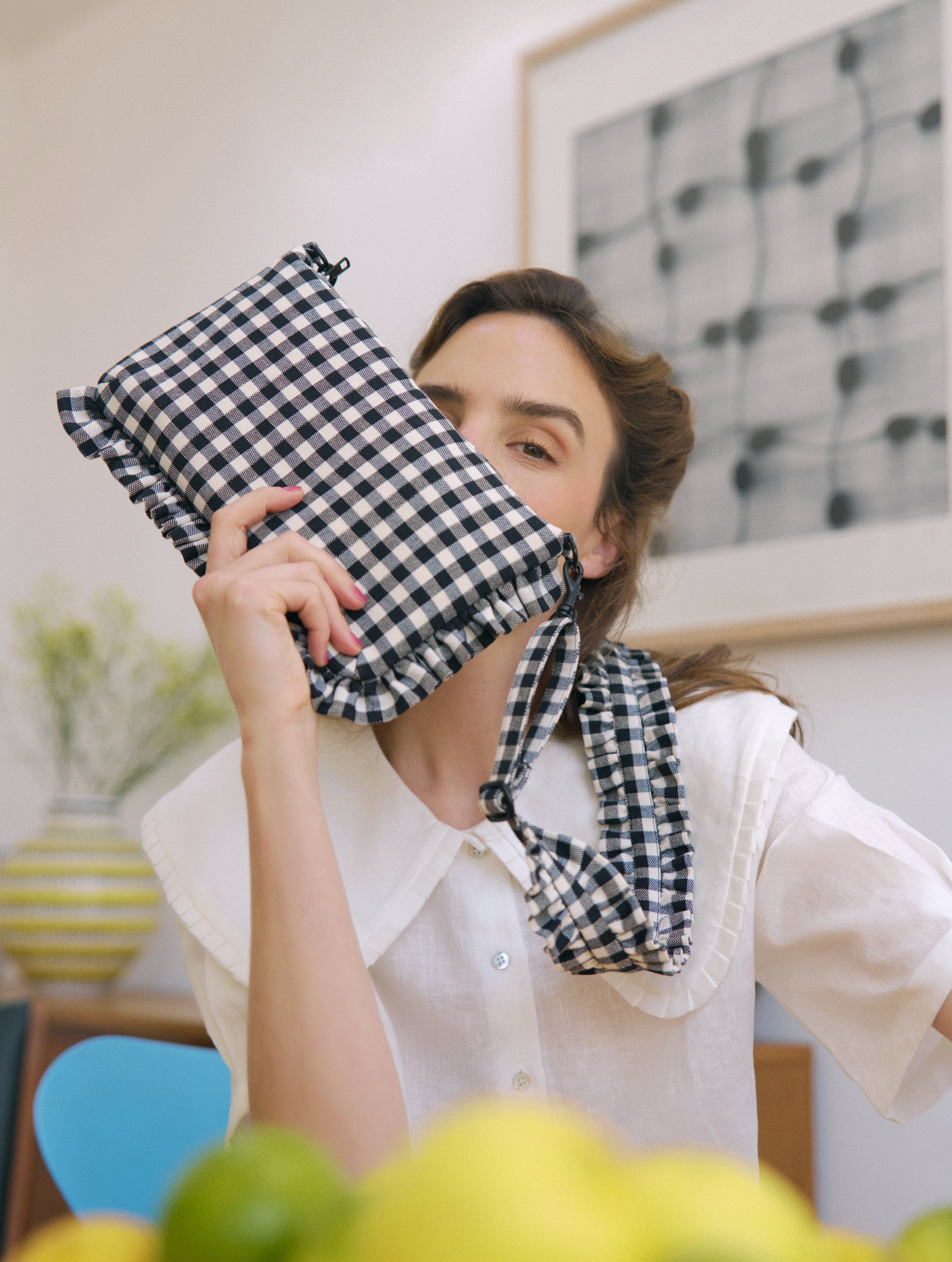 AN Micro Frill Crossbody Gingham 2
