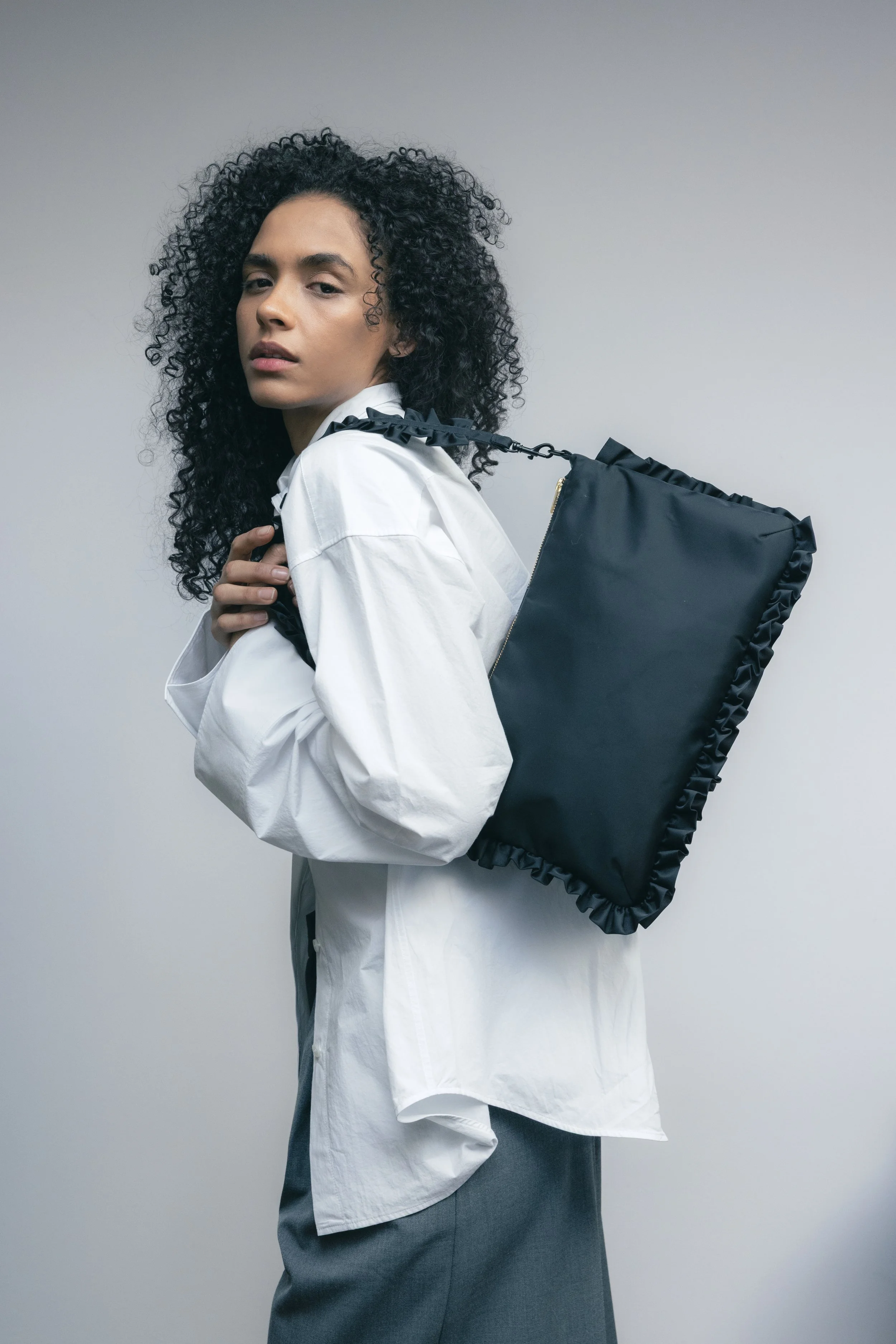 Double Frill Accordian Bag