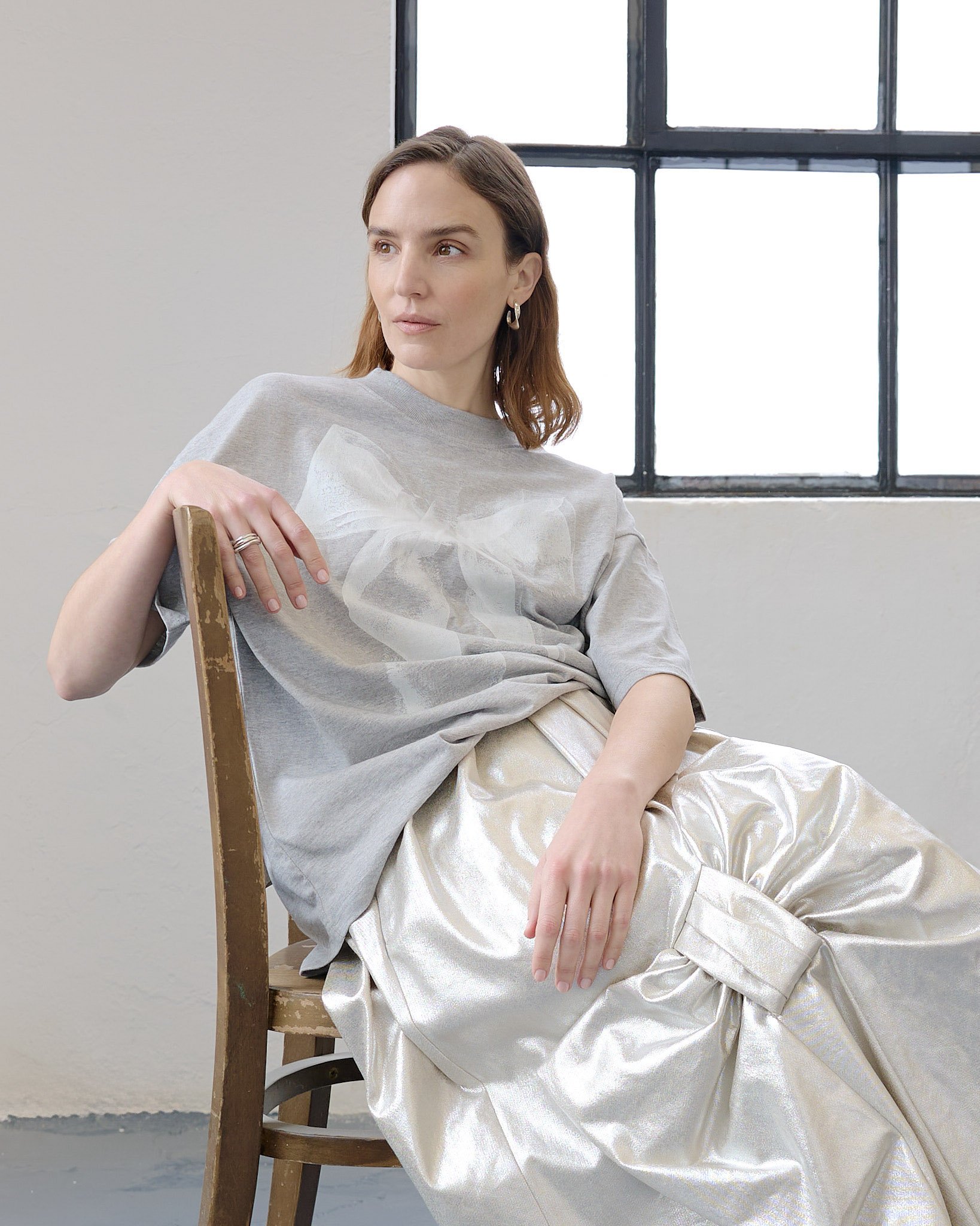 Bow Wrap Skirt Gilded Cotton