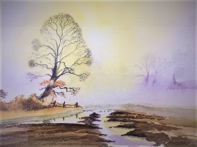 Title: Horndon in Mist (framed) 
Artist: Den Edwards 
Medium: Watercolour
Price: &pound;160
Stay tuned this week for more work by Den Edwards. If you are interested in purchasing please contact us to arrange payment and collection! :)