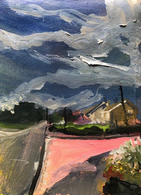 Orsett Rd/Francis Close - Oil - £50 by Lisa Anderson