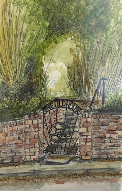 The Old House Gate - Watercolour &amp; Ink - £40