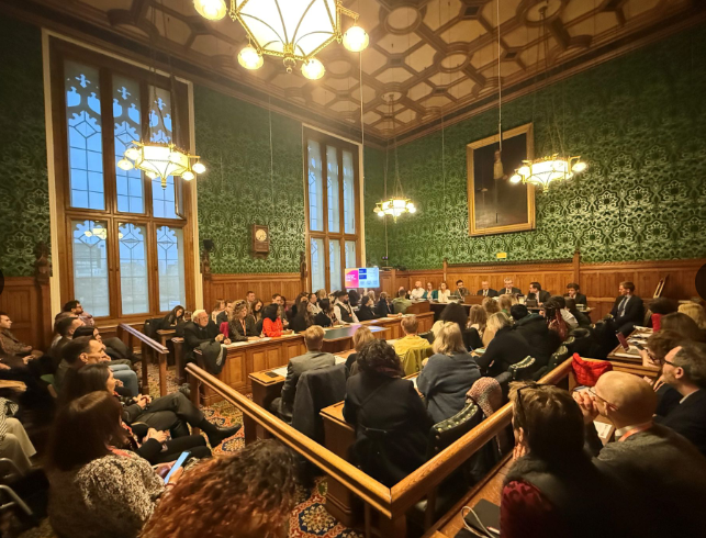 The Houses of Parliament at an APPG, (All Party Political Group) meeting discussing skills and employability