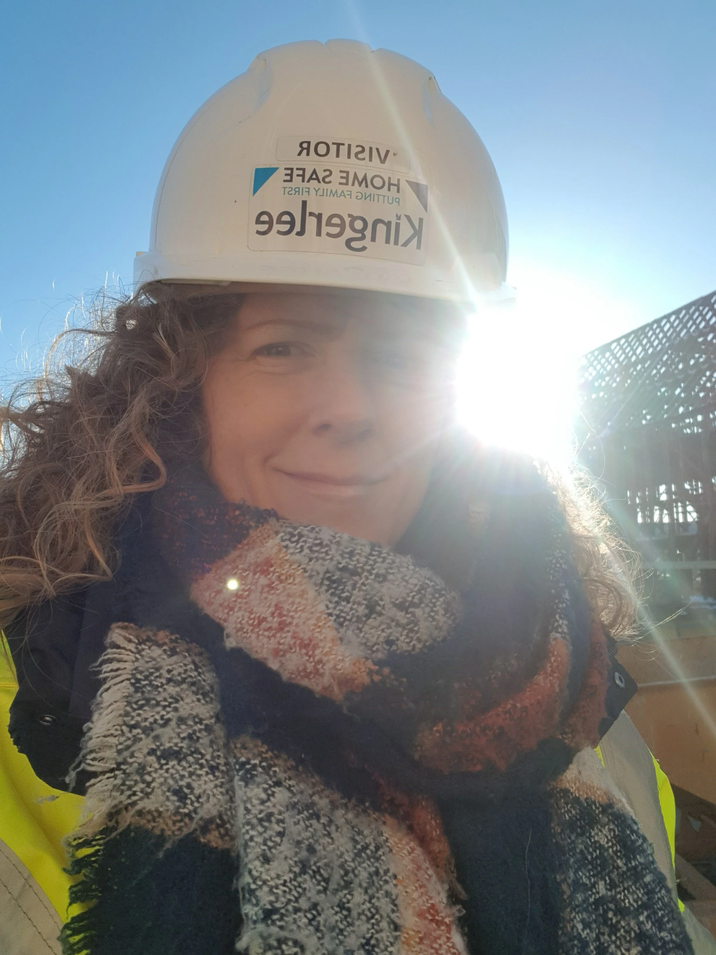 Tina filming with Kingerlee for the CITB in Oxford.