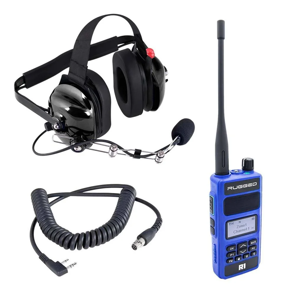 Rugged Radios Crew Chief Spotter Headset and Radio Package
