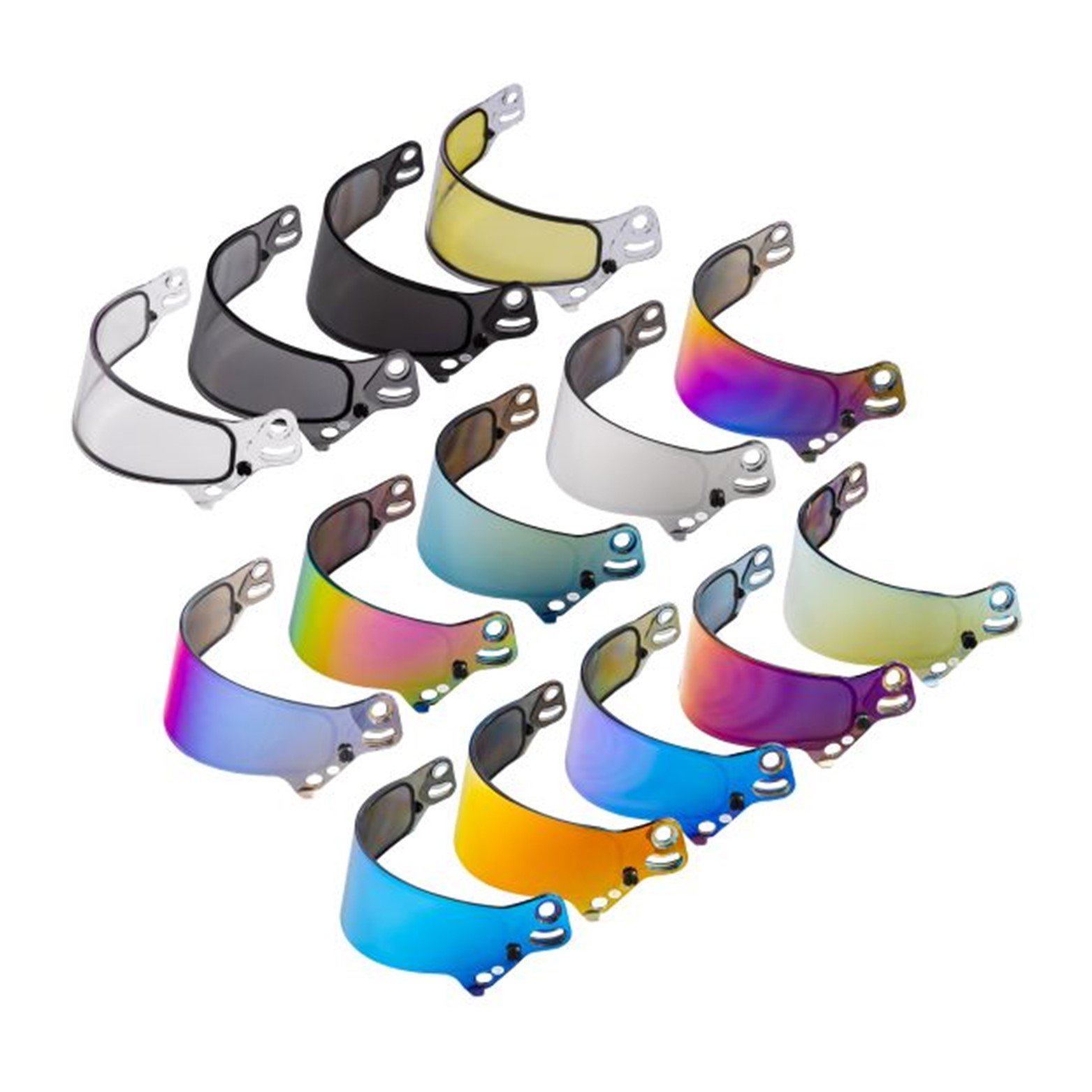 Bell SE07 2MM DSAF Shield Visor For KC7 CMR2007 & CMR2016 Helmets - Blue Silver, 1-Year Warranty