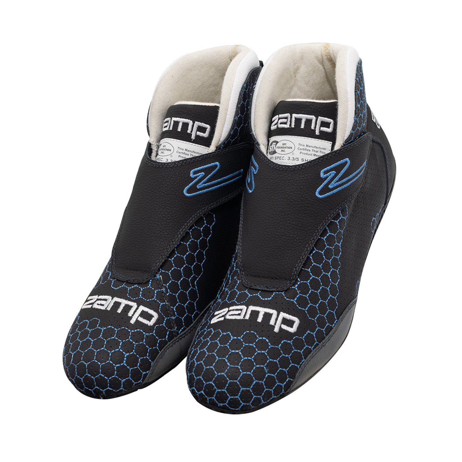 Zamp ZR-60 SFI leather Racing Shoe blue honeycomb