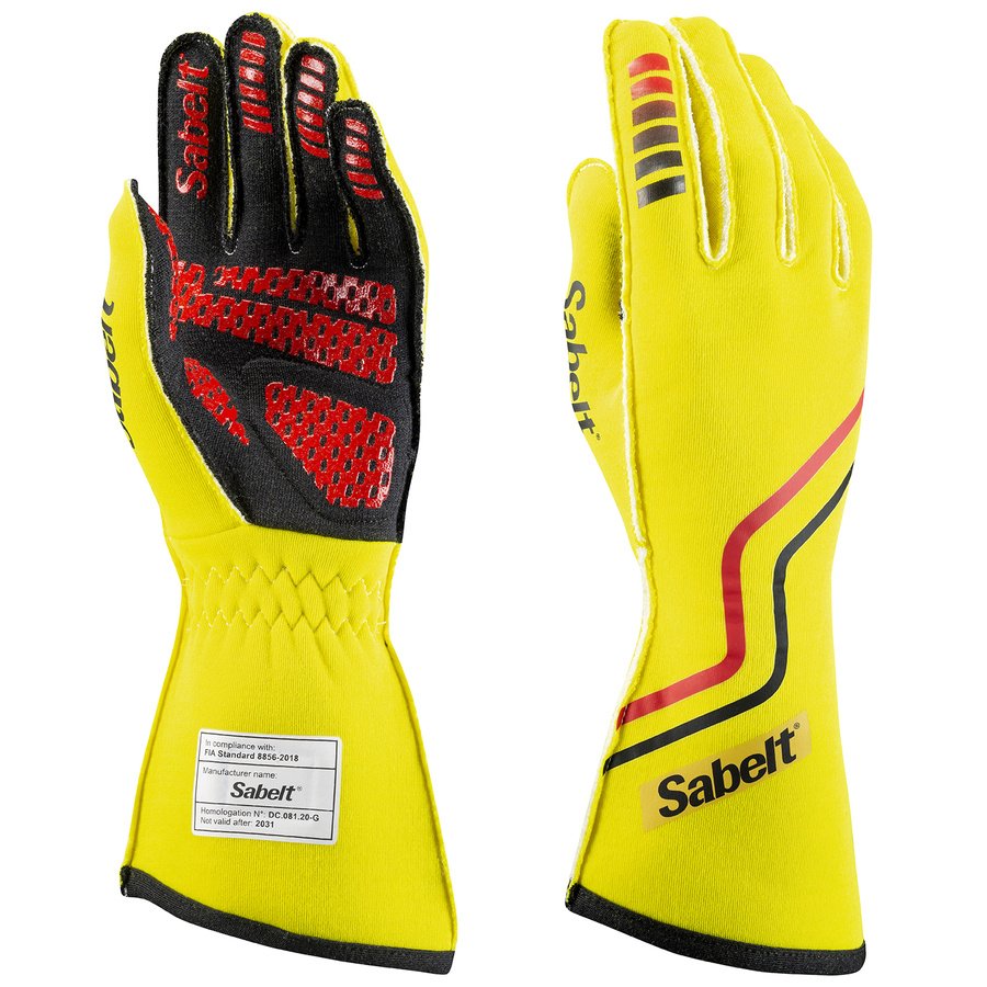 Race gloves Sparco FUTURA with FIA (outside stitching) white/black