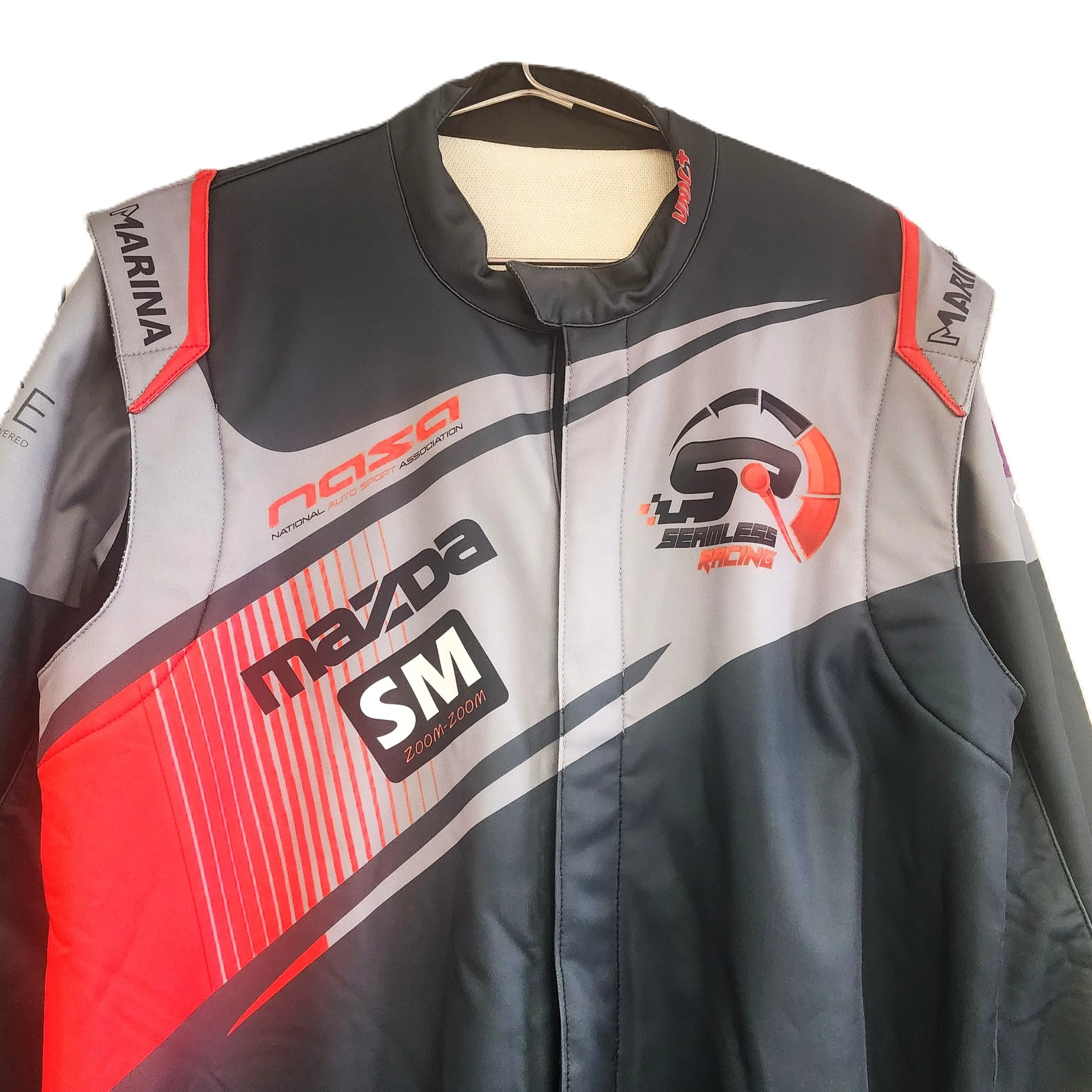Our customer John A has a new Marina custom suit. He races and coaches successfully in multiple series, including iRacing.