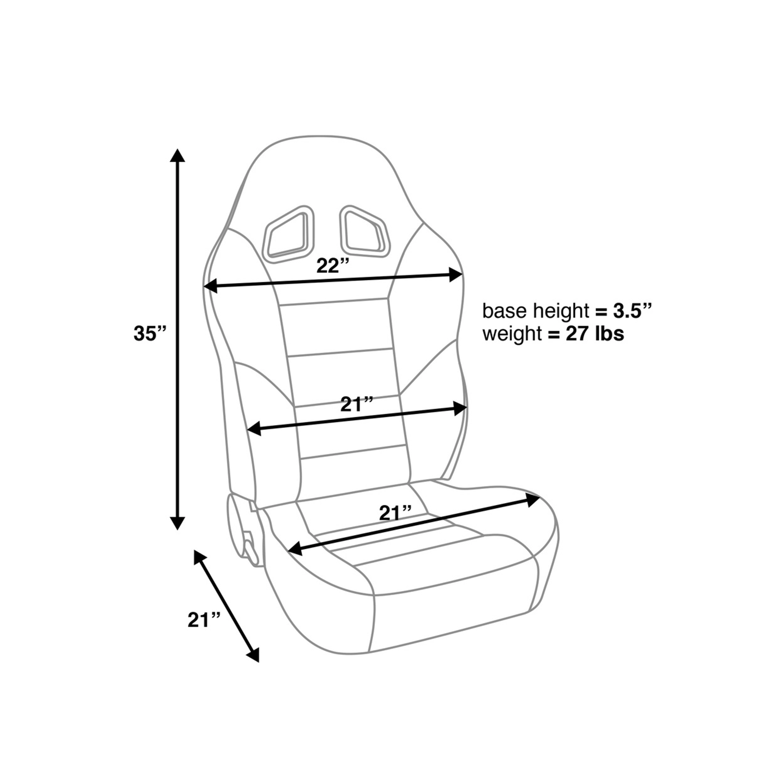 CORBEAU BAJA XRS RECLINING SEAT