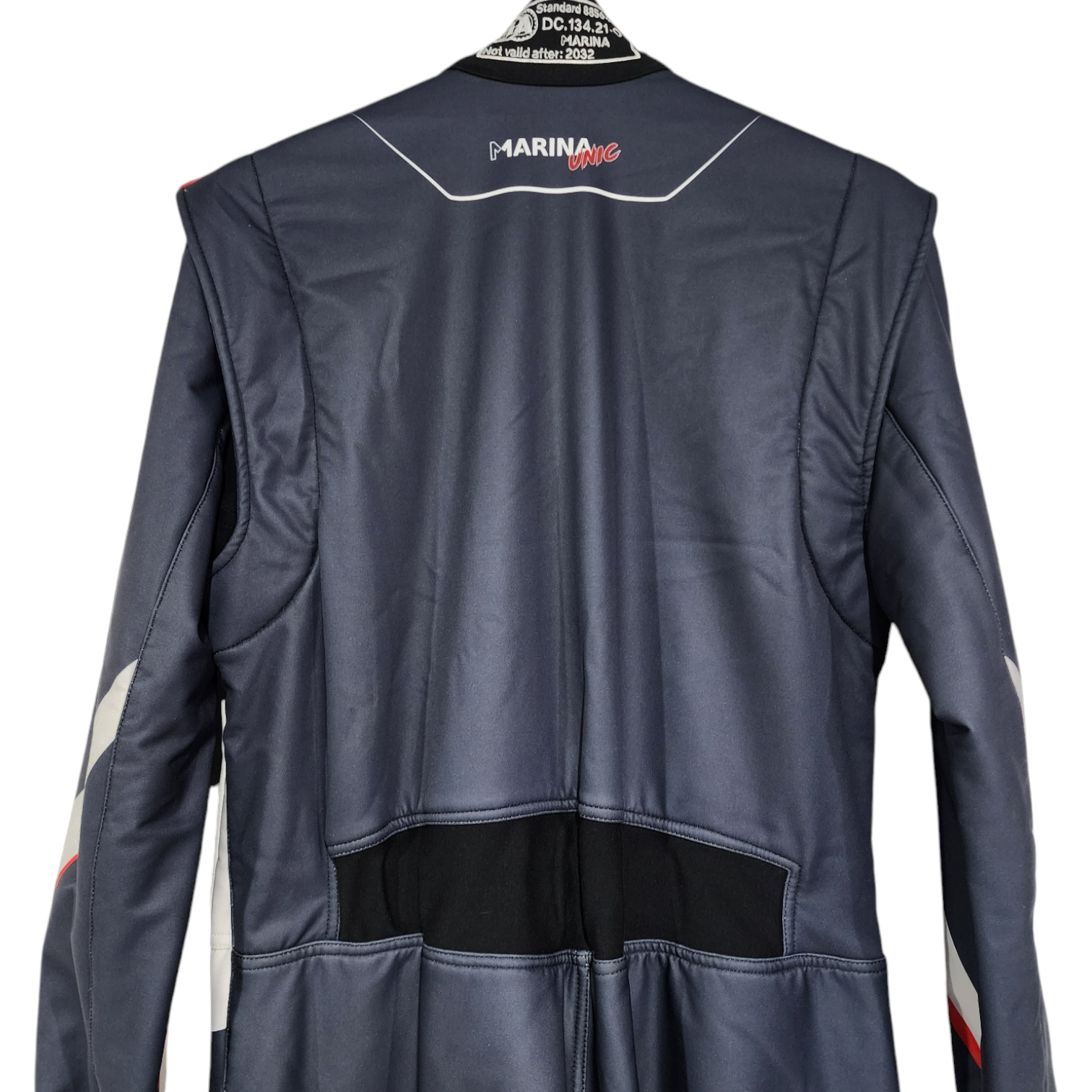 SALE Marina UNIC ATM Gray Red FIA Auto Racing Suit size 52 back top (Copy)