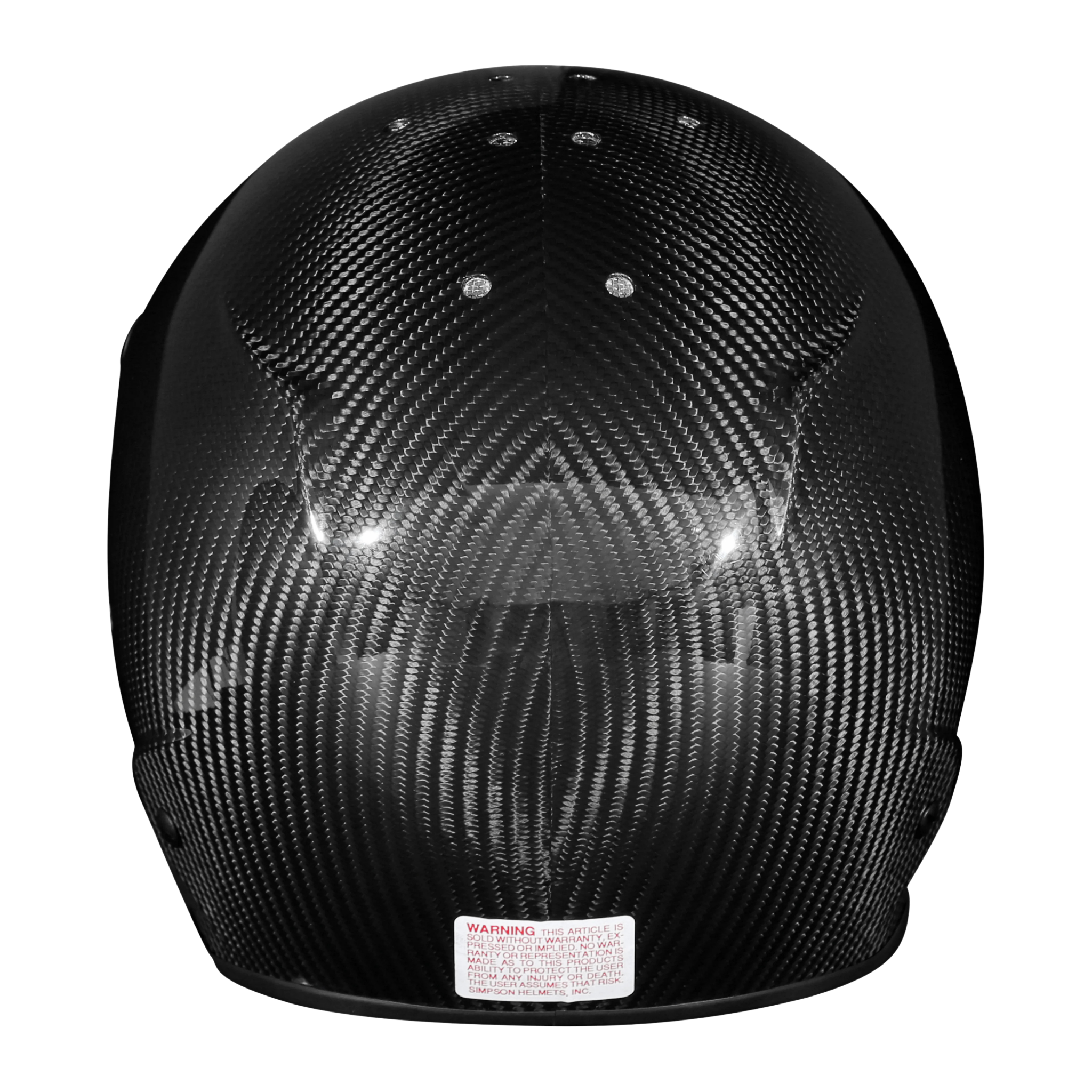 Simpson Kingsnake Carbon Helmet back