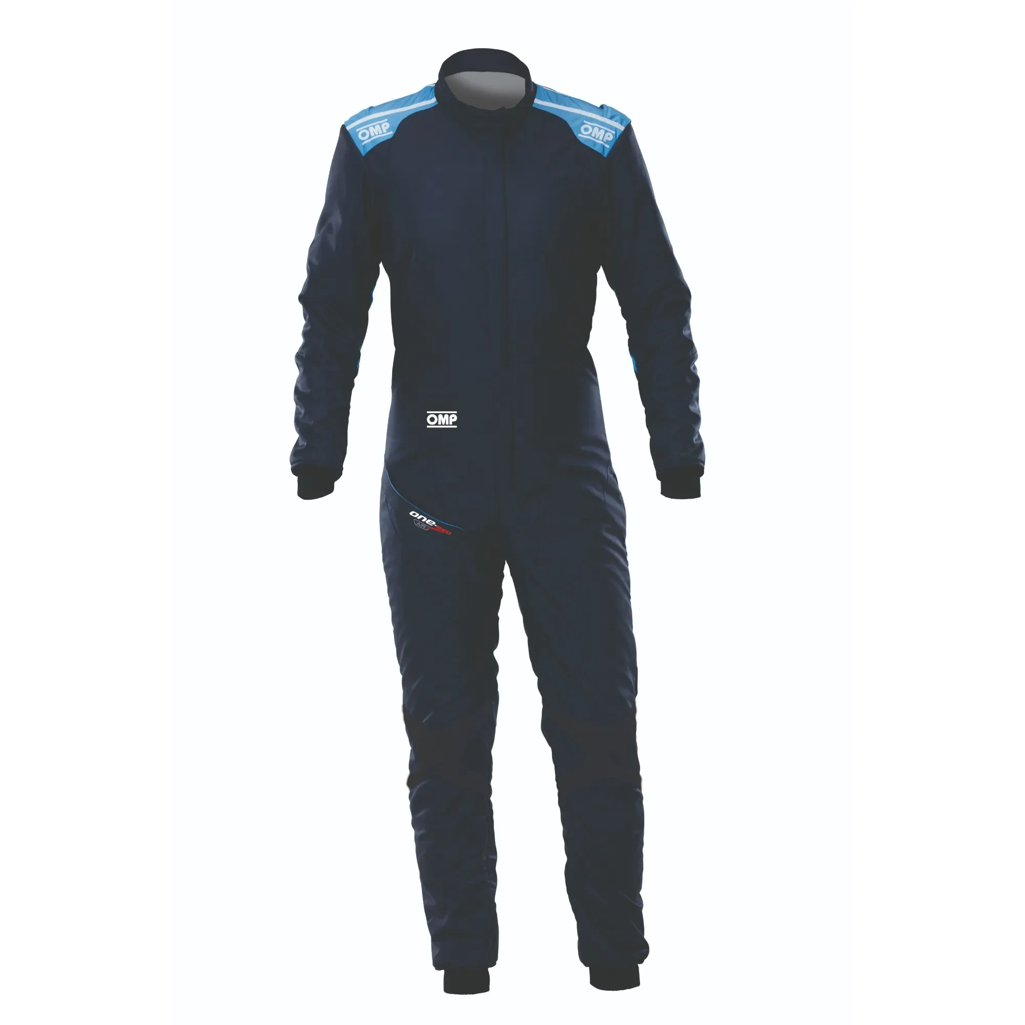 OMP One Evo Air Racing Suit 2026 01-0711 navy cyan