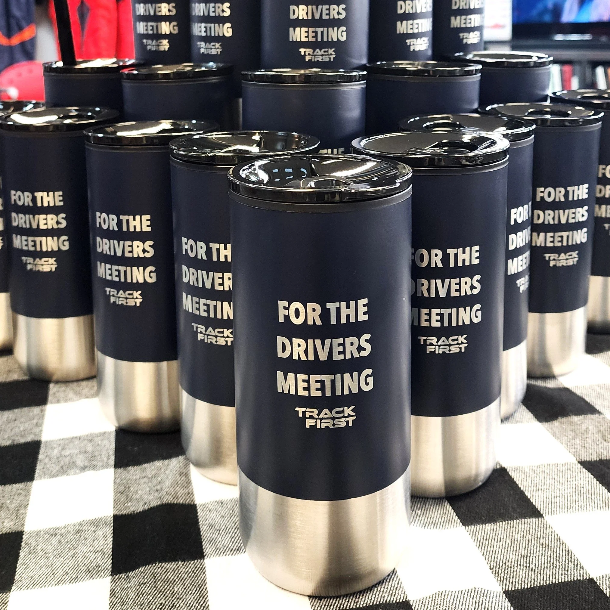 Track First 'drivers meeting' insulated drink tumblers without the straw sq detail no straw 4.jpg