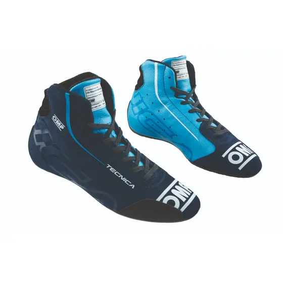 2025 OMP Tecnica Racing Shoe navy cyan