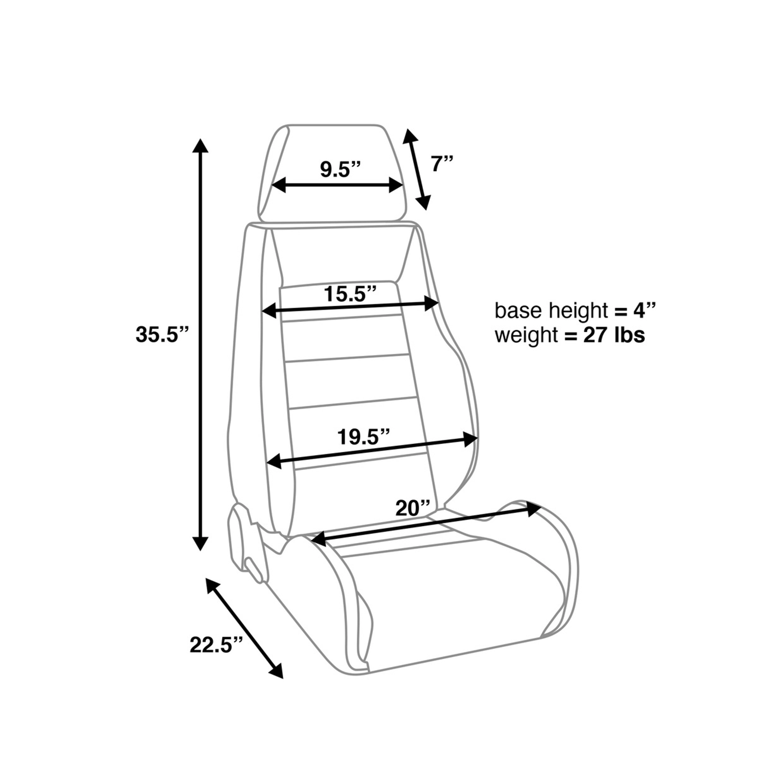 CORBEAU GTS II RECLINING SEAT