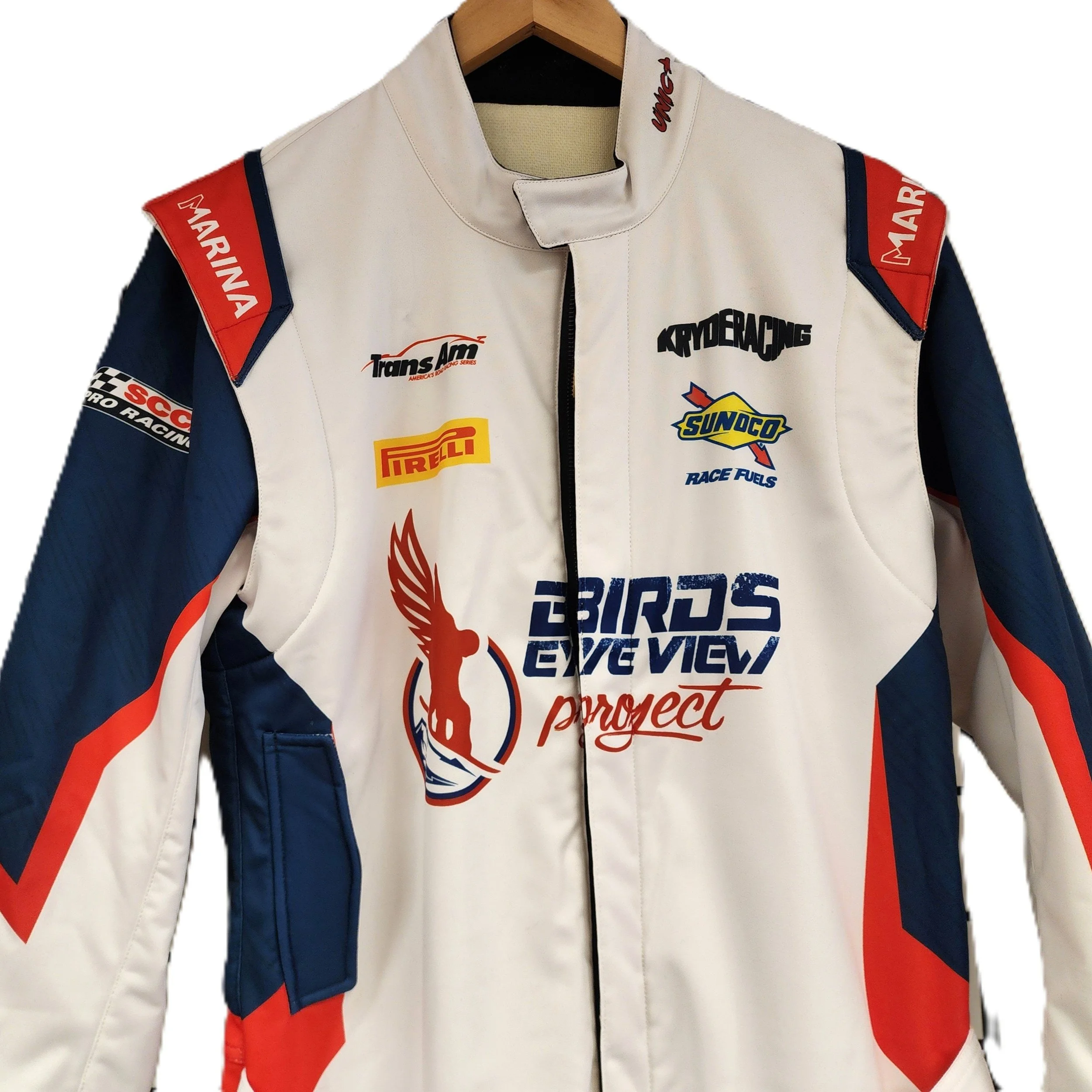 New year, new suit - starting the Trans Am season afresh with a great charity to sponsor -- Birds Eye View Project.