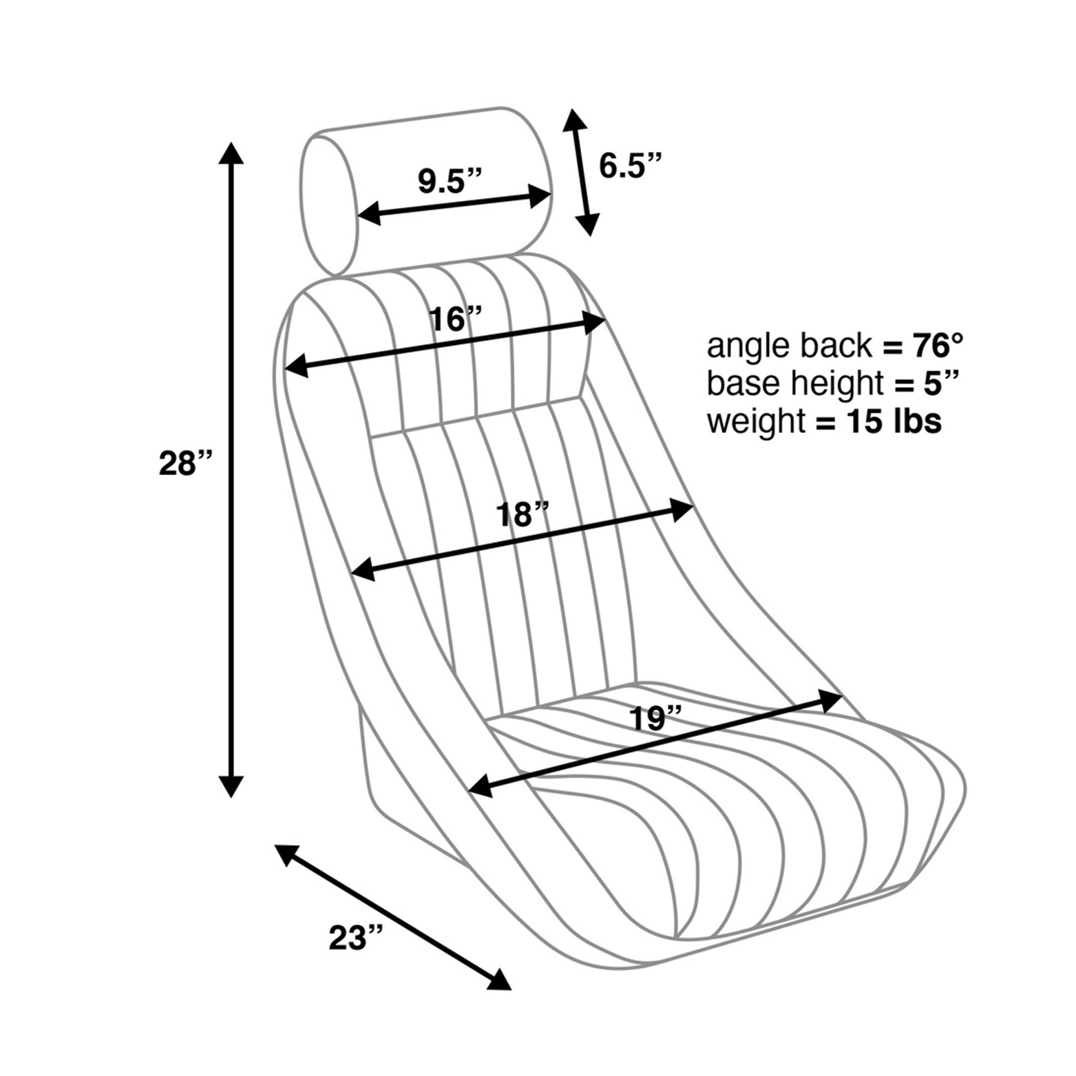 CORBEAU CLASSIC BUCKET SEAT