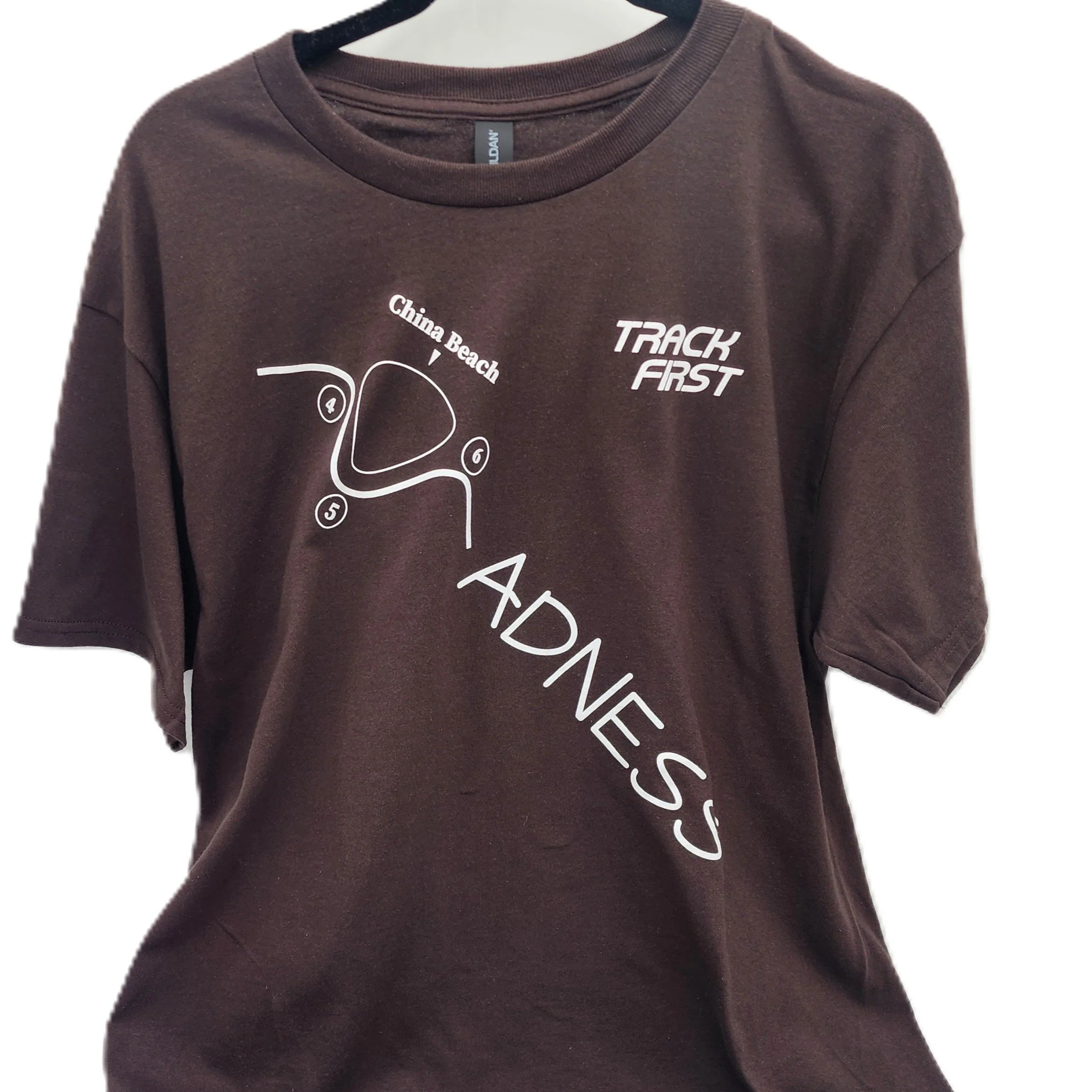 Track First 'Madness' Cotton T-Shirt in chocolate