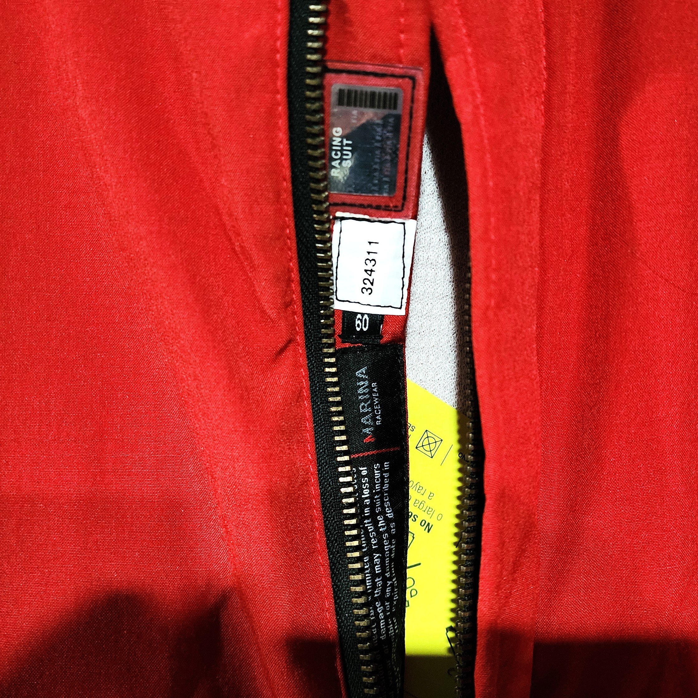Marena Racewear Air Ger FIA Suit Red Size 60 tags