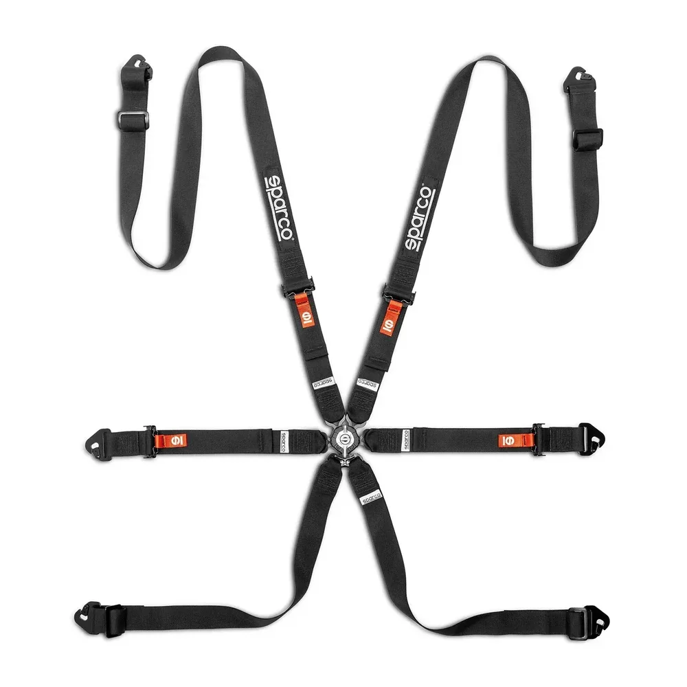 Sparco Competition H-2 PU Steel 6 point harness