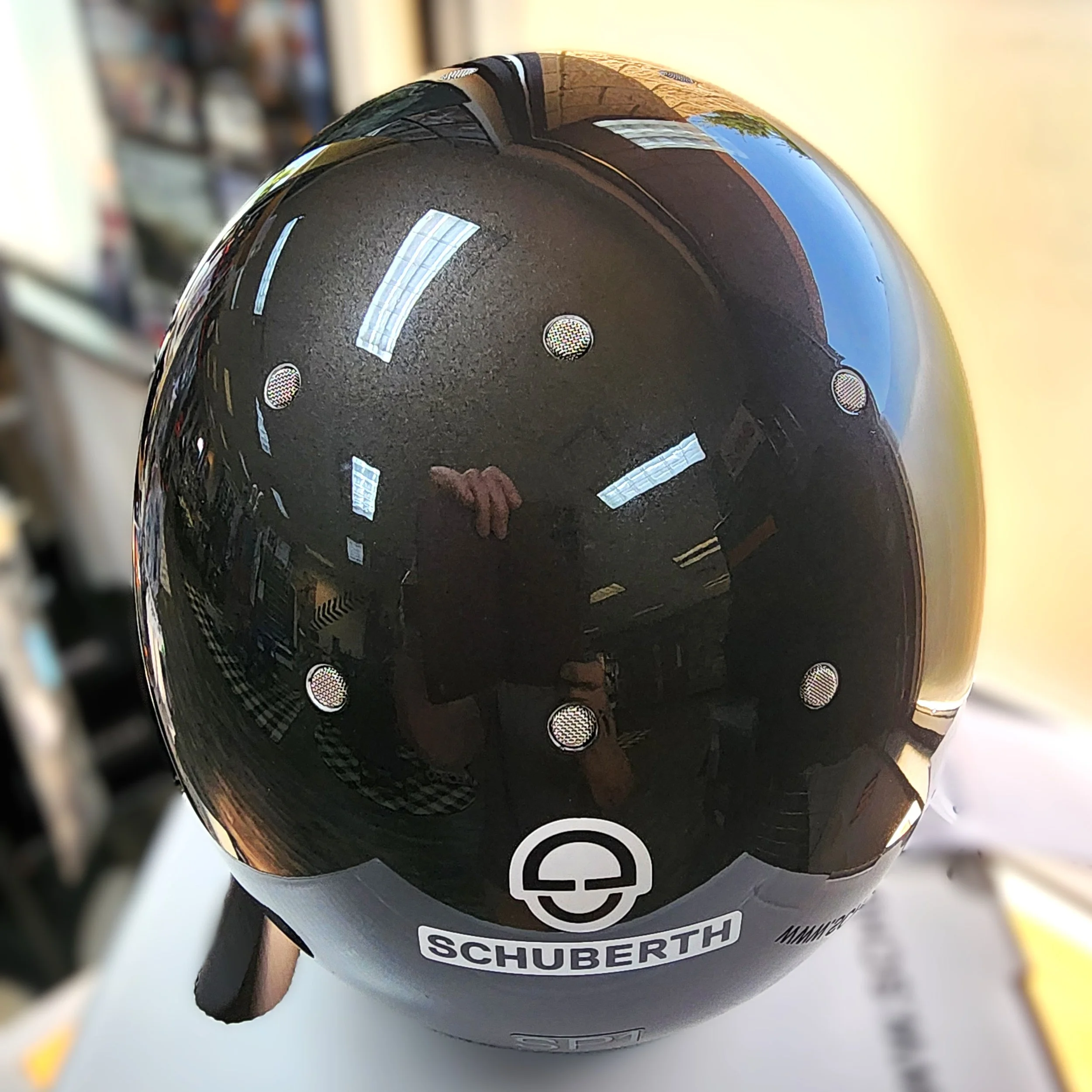 Schuberth SP1 hybrid racing helmet 1 top back air vents sq 1
