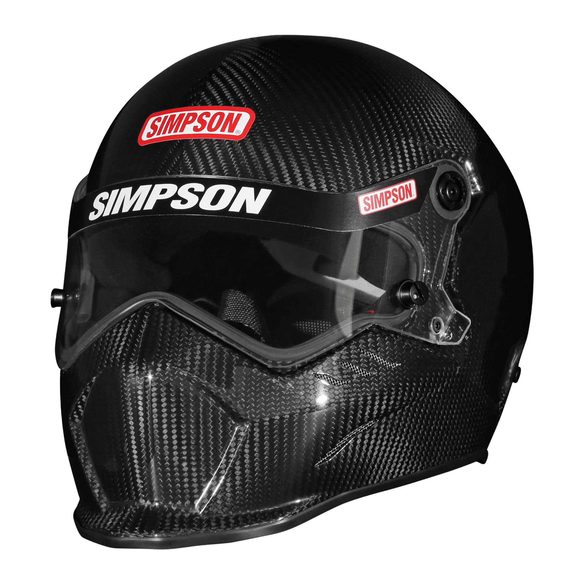 Simpson Kingsnake Carbon Helmet front quarter view