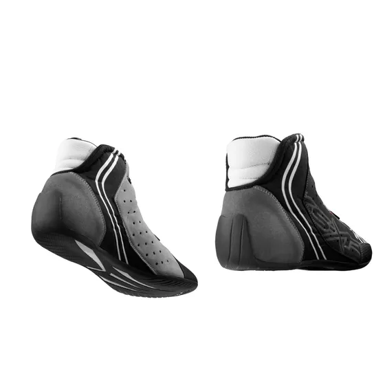 OMP KS-XR Karting Shoes gray black pair heels