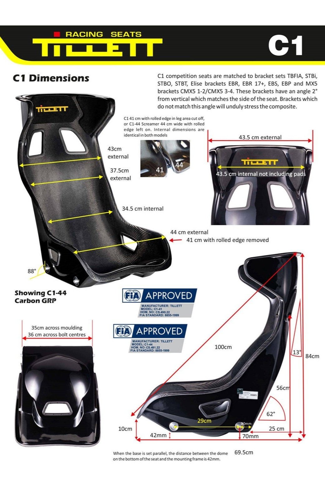T1 Tillet B9 Carbon Seat - T1 Race Development