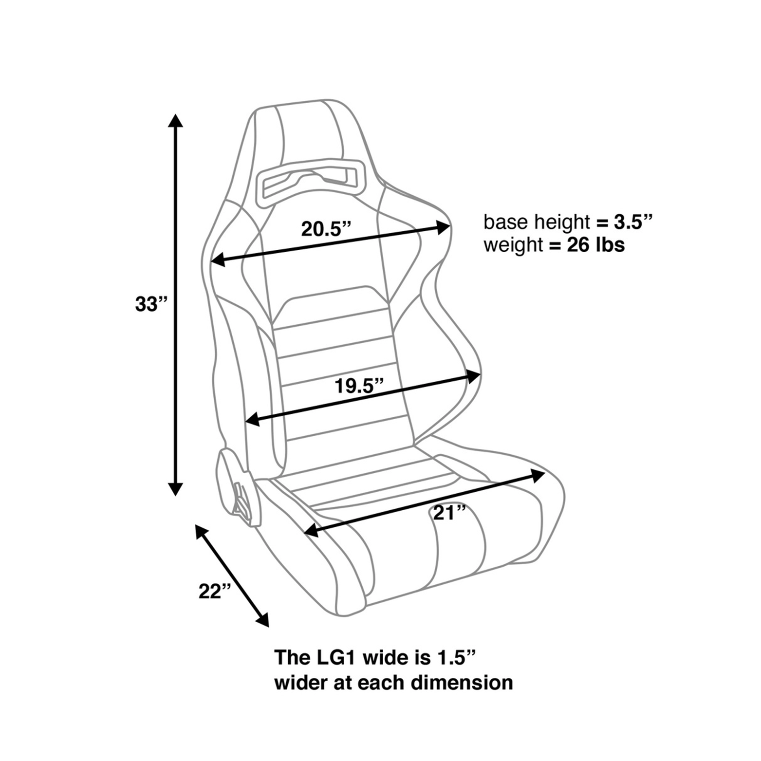 CORBEAU LG1 RECLINING SEAT