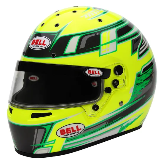 Bell Racing KC7 CMR Champion Graphics Kart Helmet NEW yellow