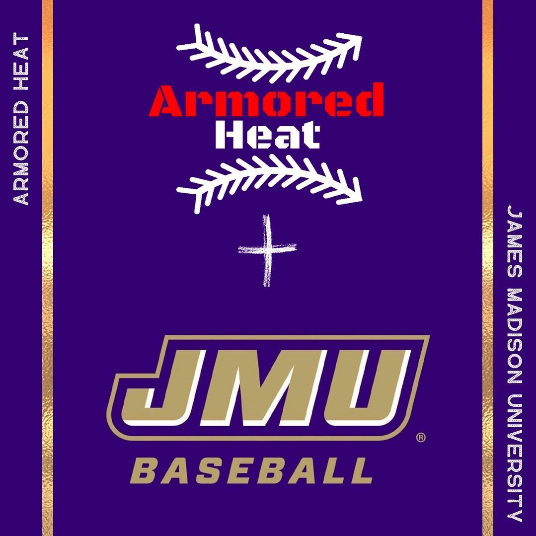Armored Heat 🤝 @jmubaseball 

Juiced up to be providing Armored Heat to the entire Pitching Staff 🔥

Looking forward to working with @travisferrick and the rest of the Coaching/Performance Staff

Armored Scaps Headed to Harrisonburg⛽️