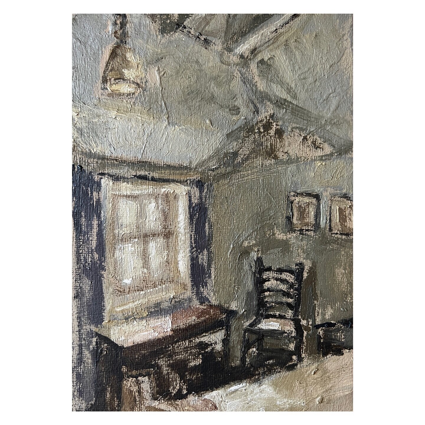Another interior from my stay on Skye back in 2018, the cottage we stayed in was so peaceful and thoughtfully decorated.
&lsquo;Tigh Nighean Bhan, bedroom corner&rsquo;
Oil on canvas panel 
13 x 18 cm
 
#scottishbordersartist #scottishbordersart #sky