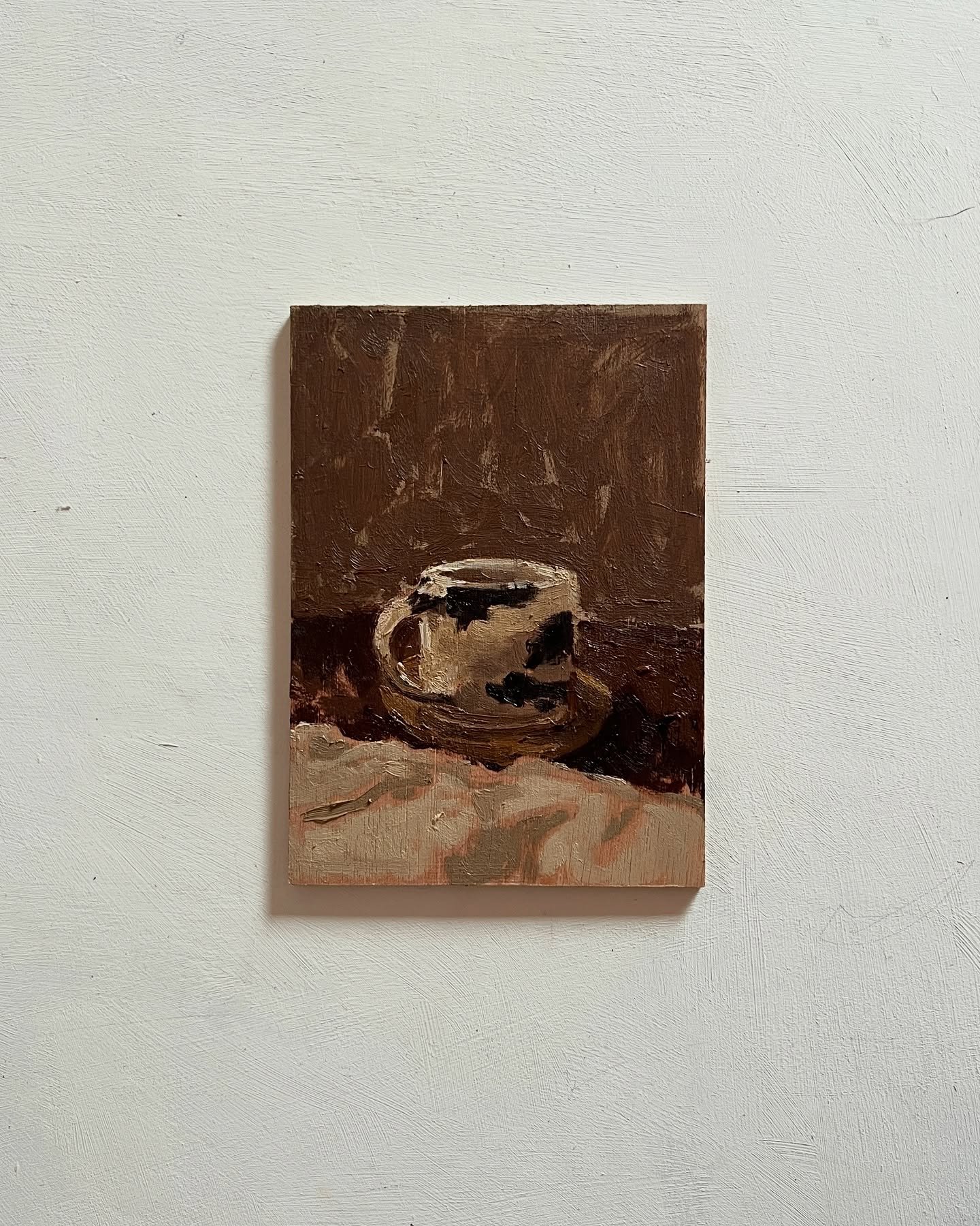 Mug at The Lengths Studio
Oil on wood
13 x 18 cm
Available

Last chance to catch my show at The Open Eye Gallery this Saturday, 1st February!
What an incredible month it&rsquo;s been, thank you all so much for coming along and for the kind words and 