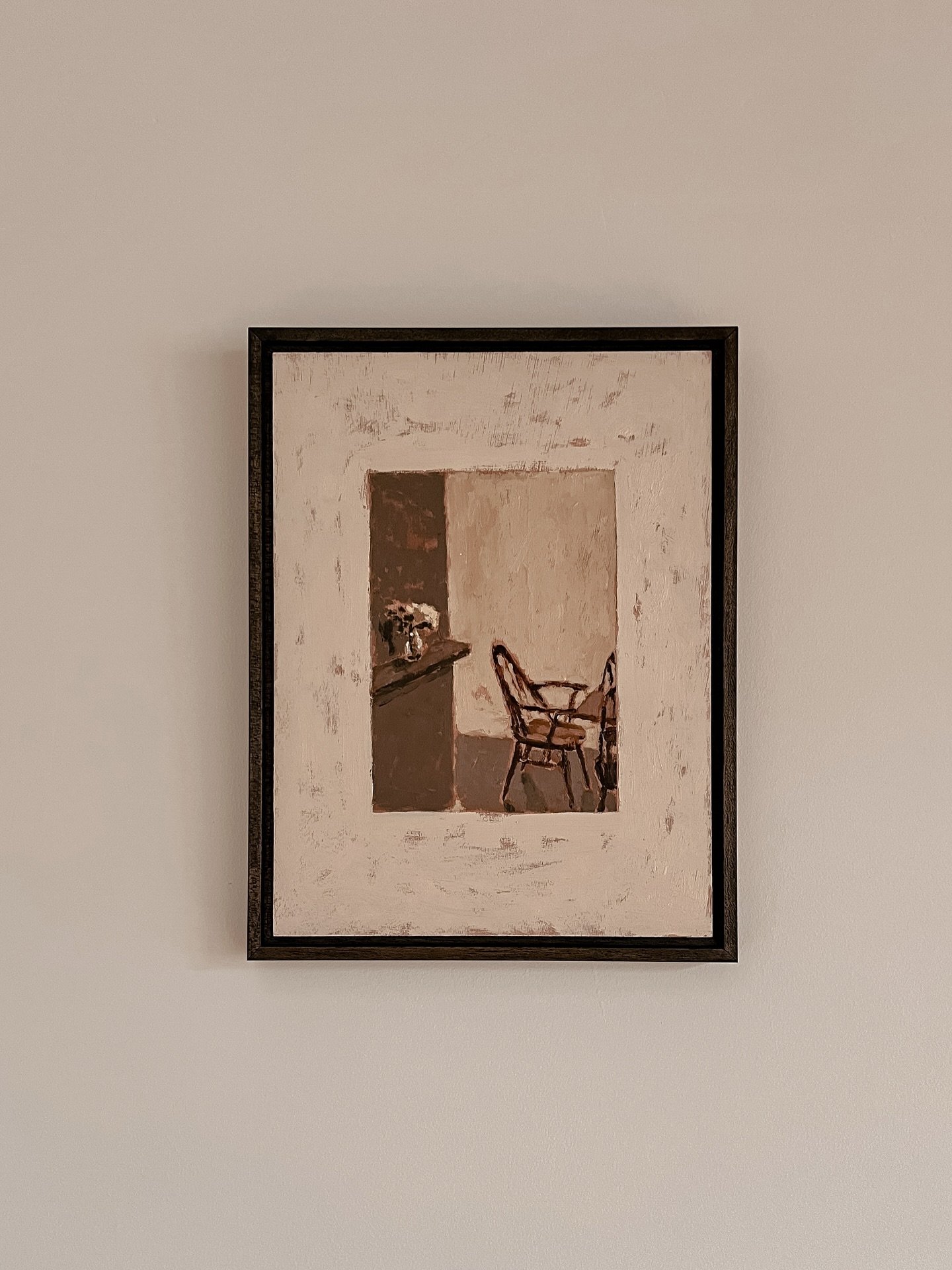 A selection of pieces currently on show this month 

Spry, seat by the window 
Oil on wood
30 x 23cm
Available at The Open Eye Gallery

The last clementine at Elliott&rsquo;s Christmas market
Oil on wood panel 
10 x 15 cm
Available at The Stratford G