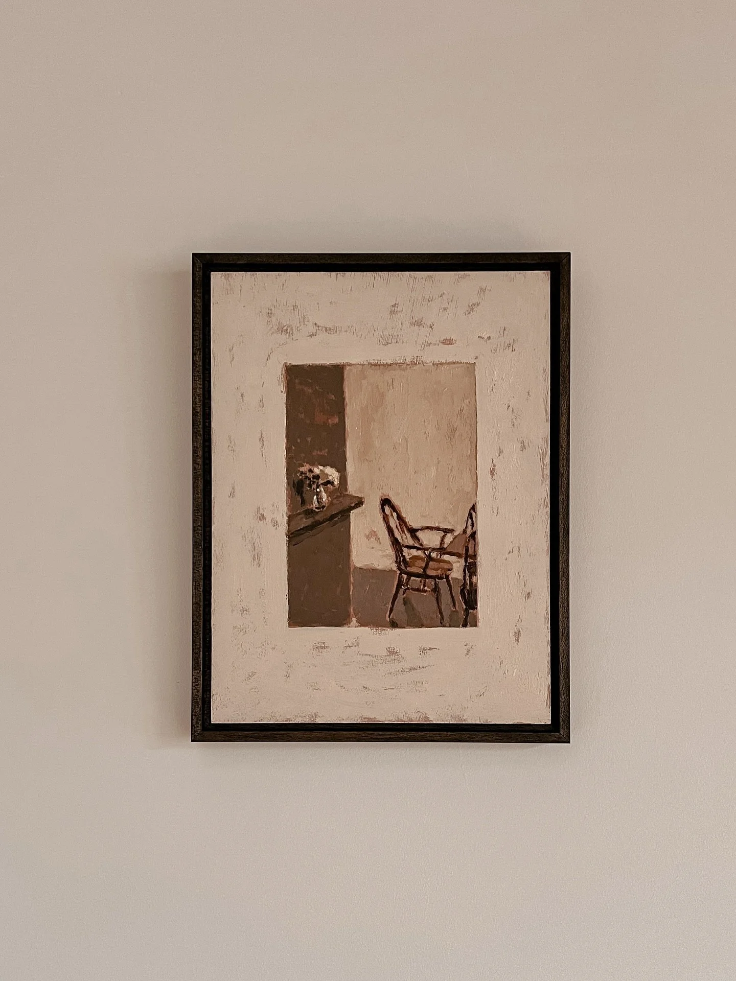 A selection of pieces currently on show this month 

Spry, seat by the window 
Oil on wood
30 x 23cm
Available at The Open Eye Gallery

The last clementine at Elliott&rsquo;s Christmas market
Oil on wood panel 
10 x 15 cm
Available at The Stratford G