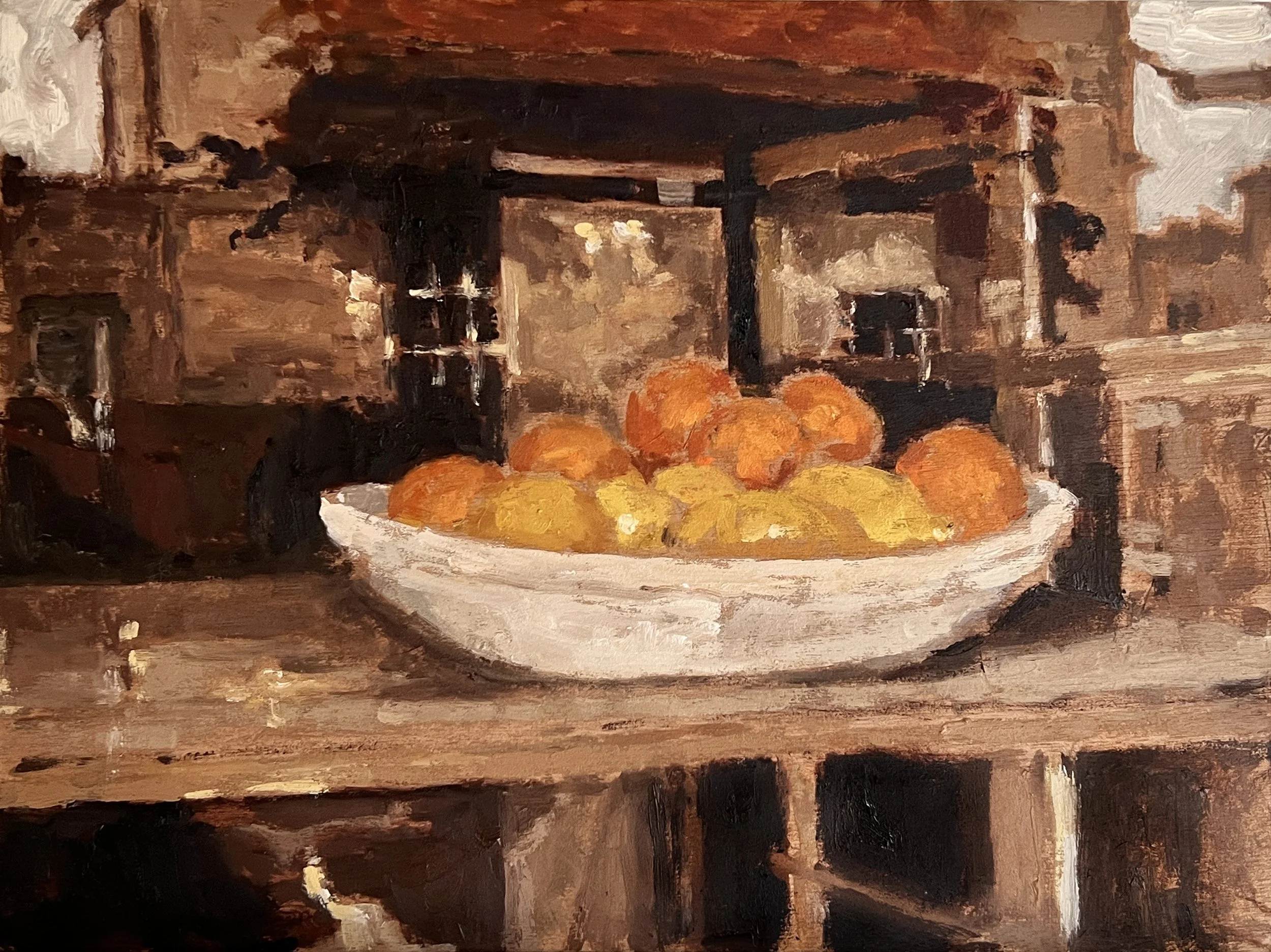 Stockbridge window, Twelve Triangles -
23 x 30 cm -
Oil on wood panel -sold