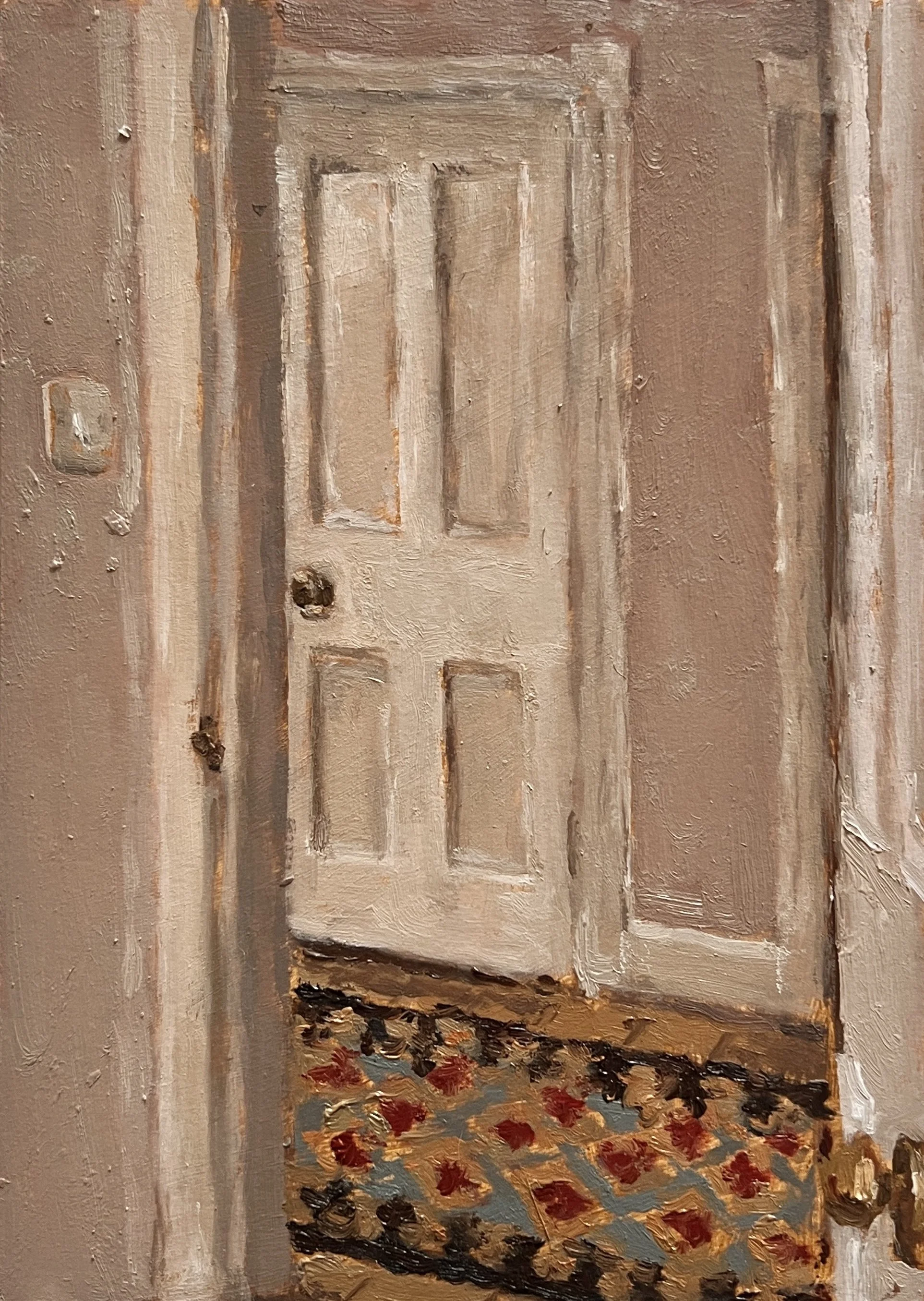 Montgomery Street hallway, study - 
Oil on card - sold