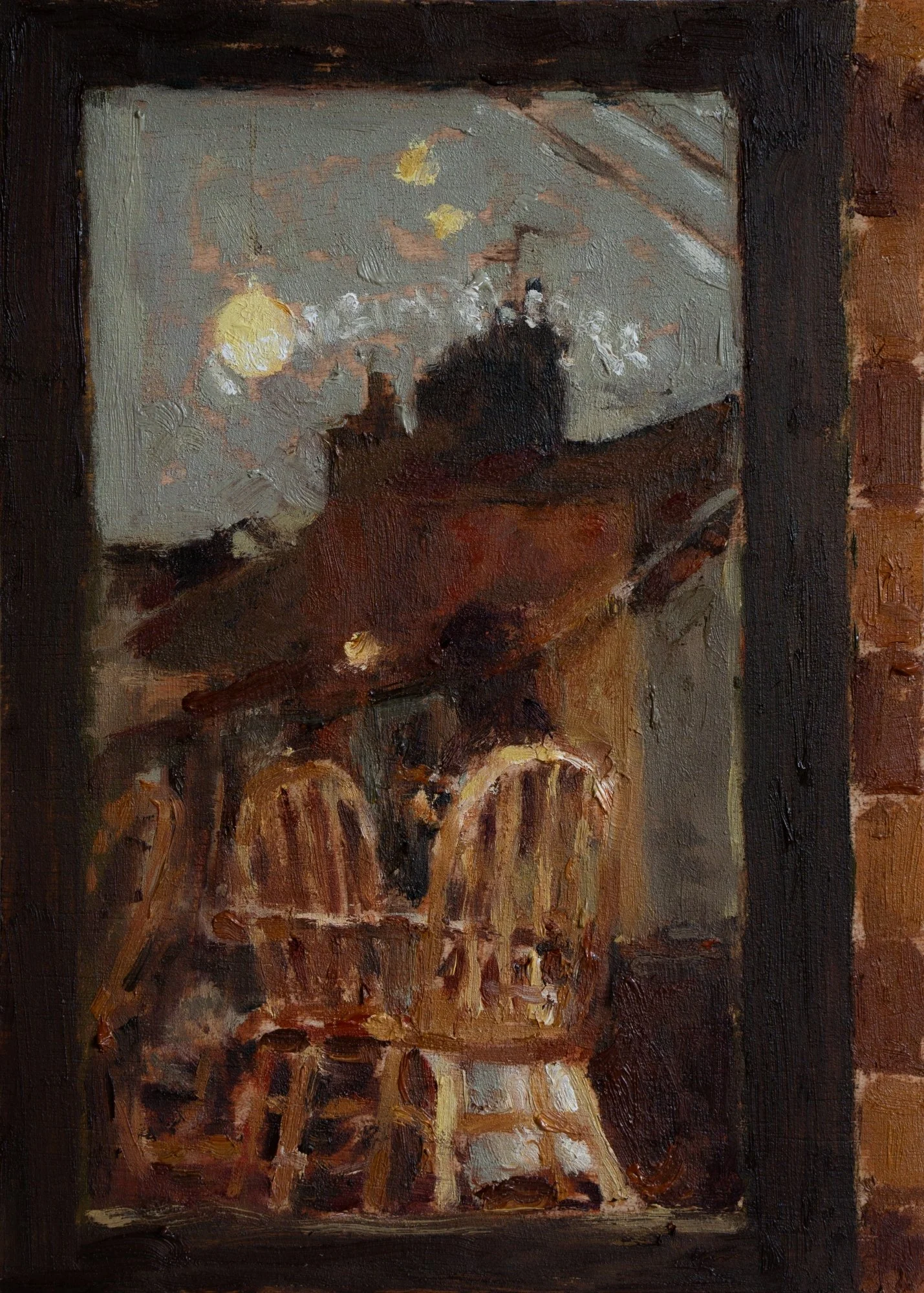 Haus, Melrose -
oil on wood panel -
12.7 x 17.7 cm