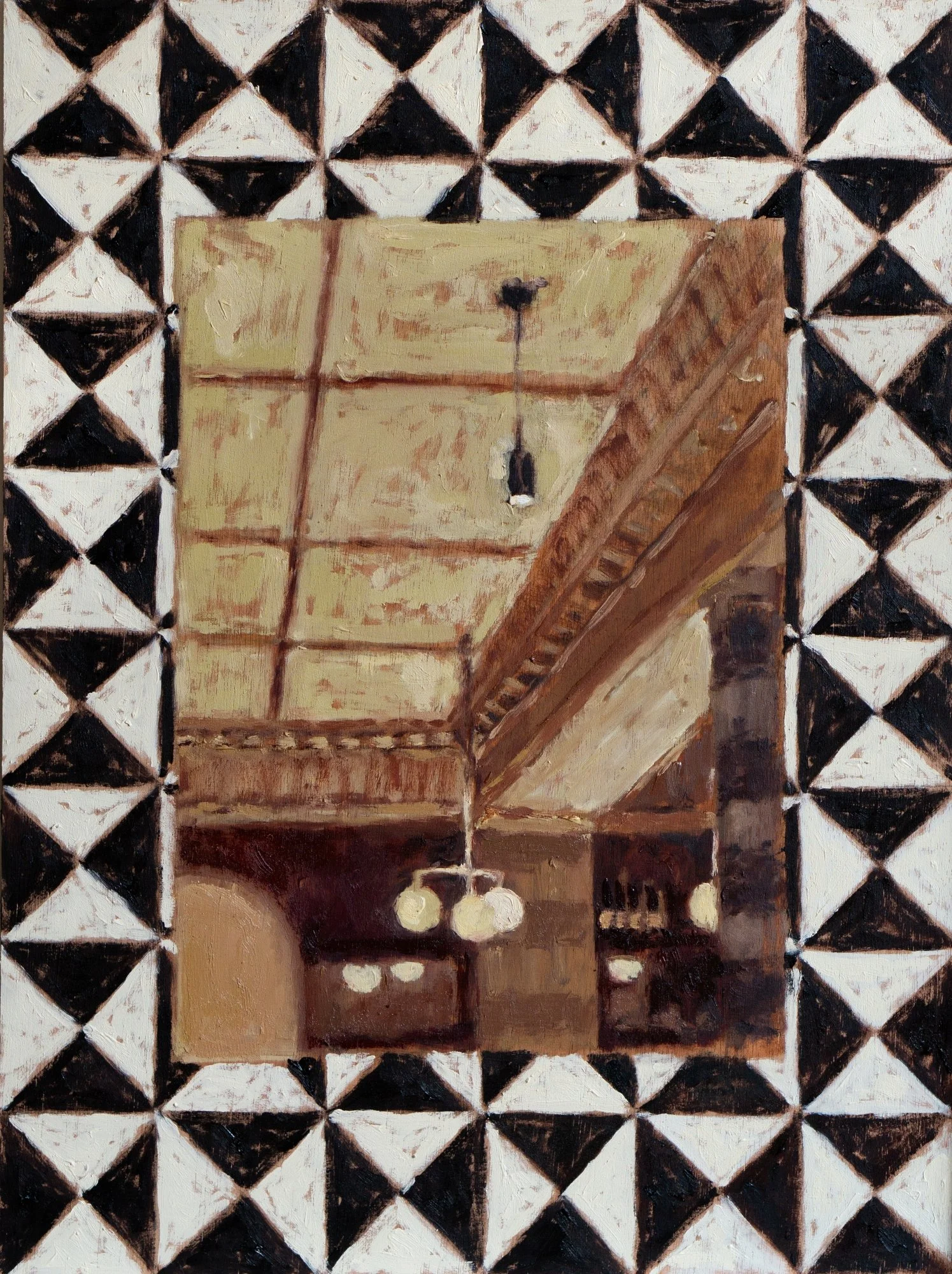 The Palmerston interior, tiled -
oil on wood panel -
30.5 x 40.5 cm