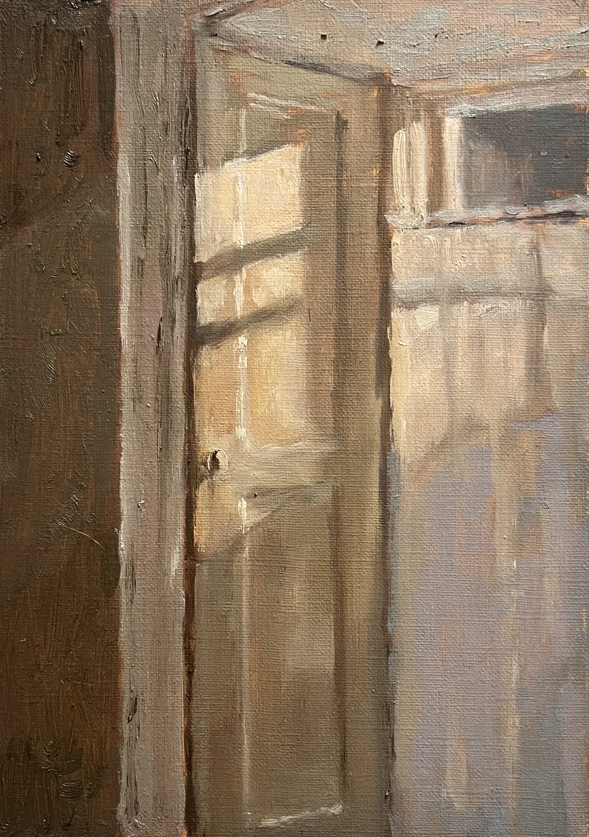 Bedroom window, study -
 Oil on card - sold
