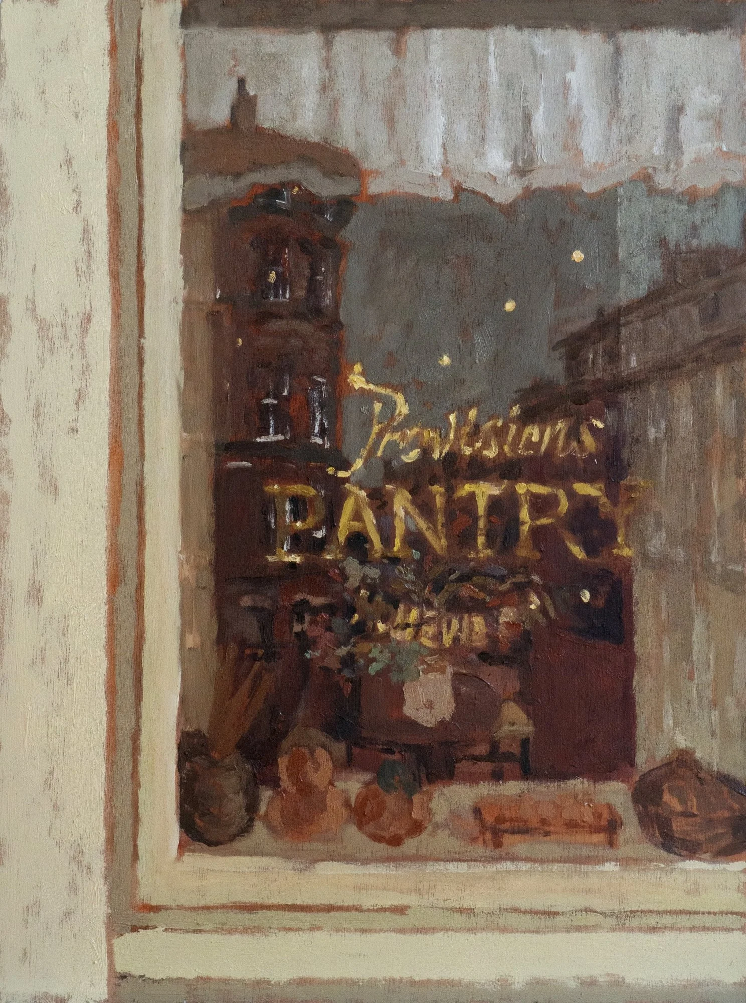 The Pantry window -
oil on wood panel -
30.5 x 40.5 cm